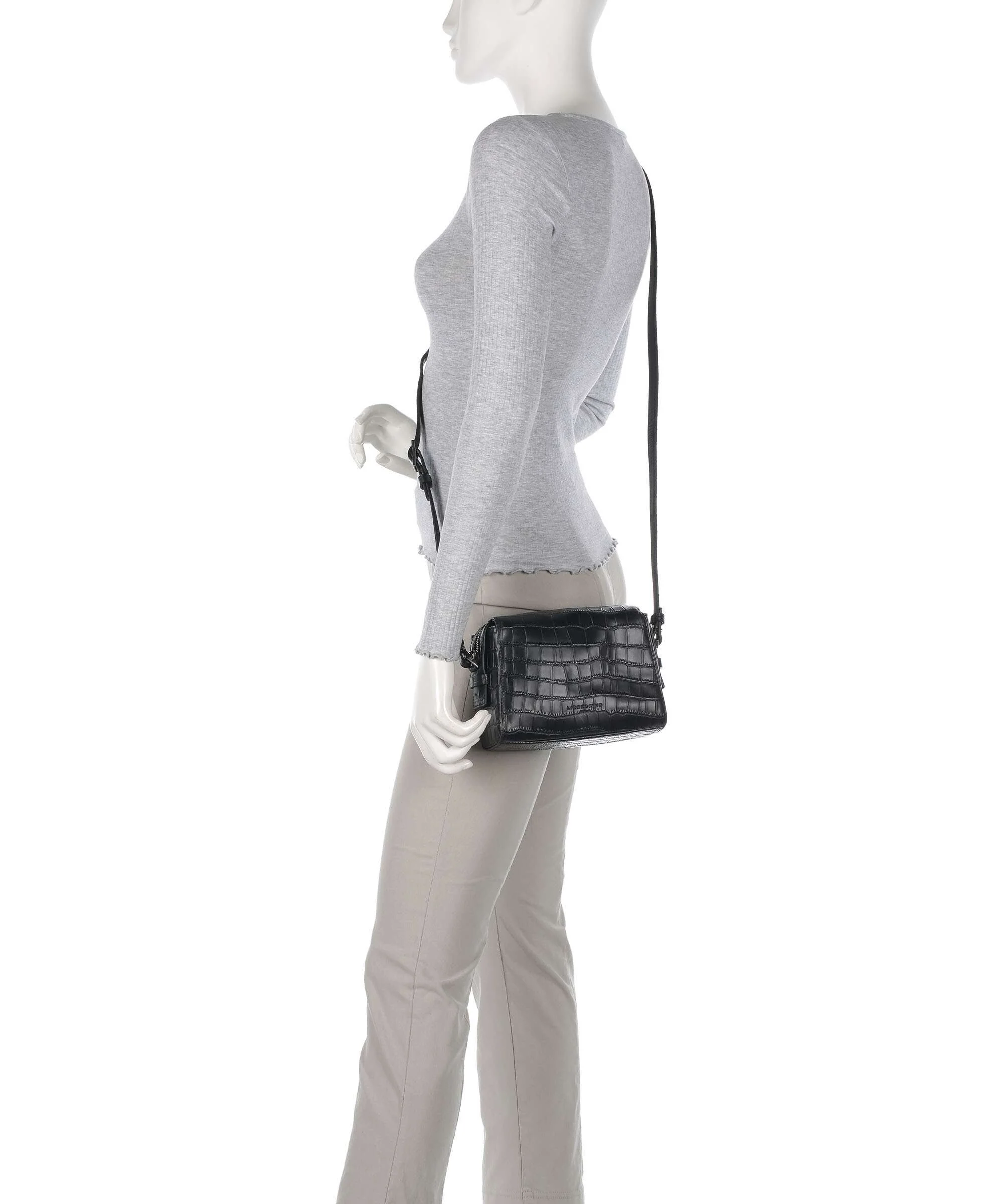 Liebeskind Lou 2 New Croco S Torba przez ramię black - Image 3