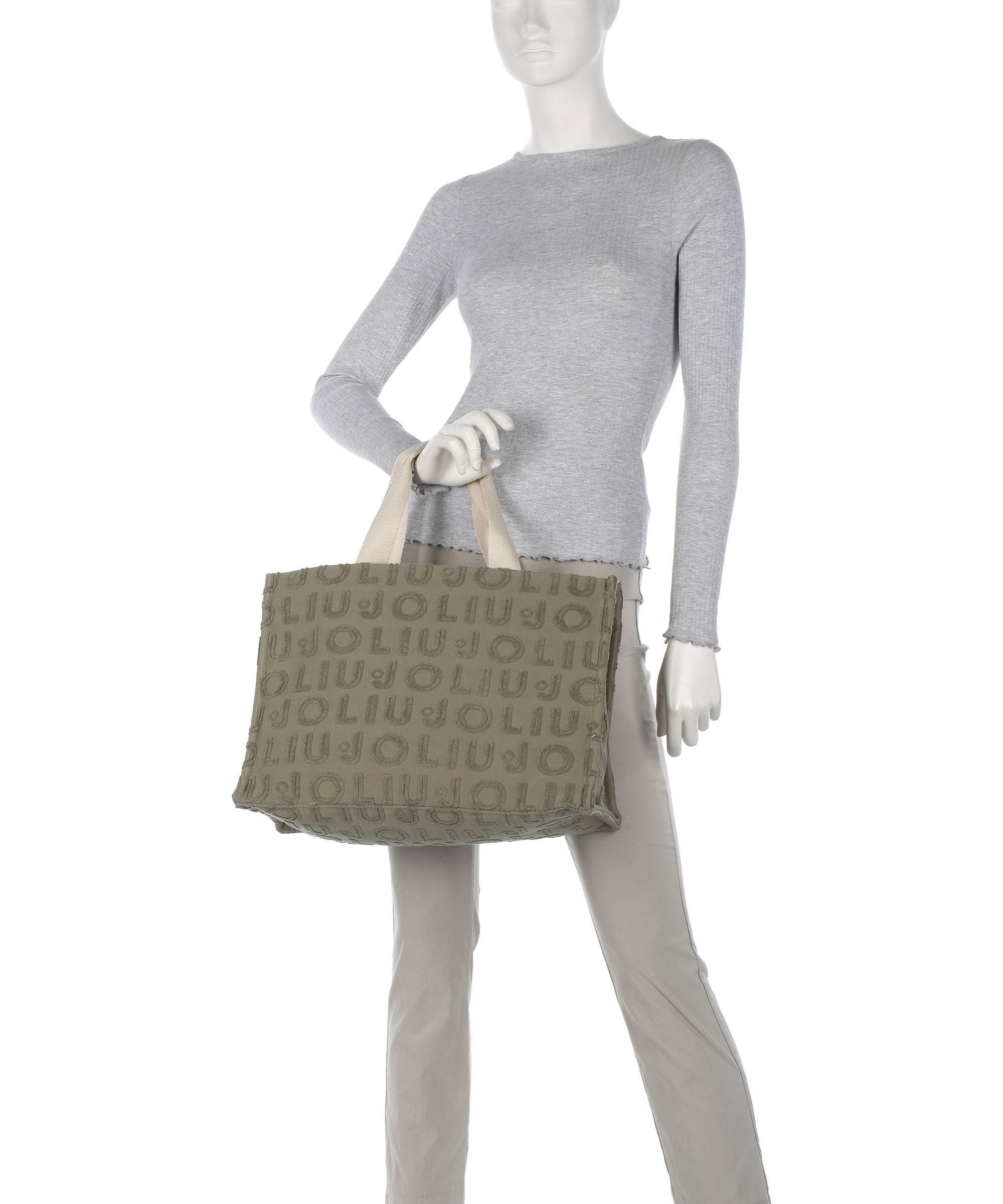 Liu Jo Logo Torba na zakupy military - Image 3