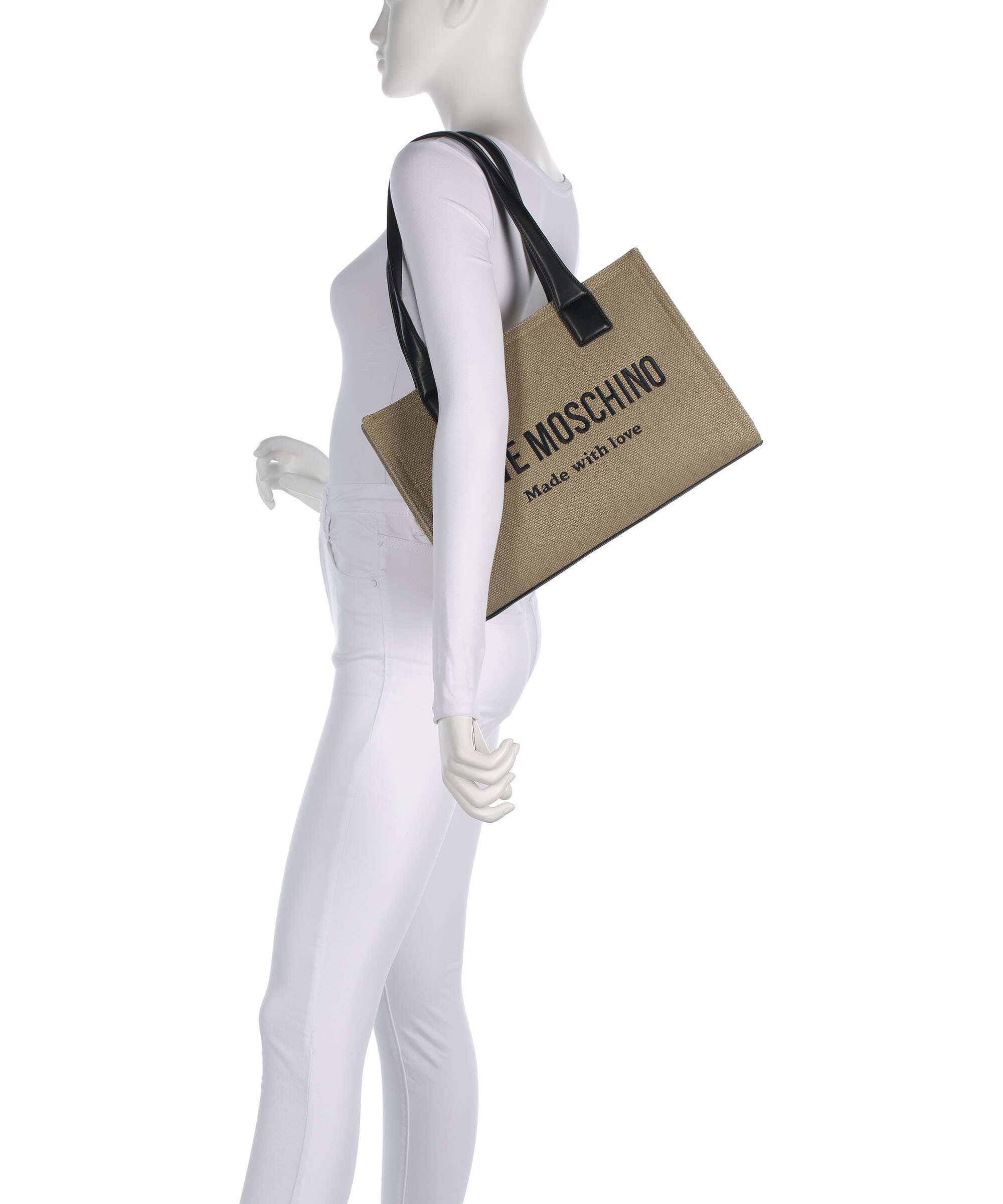 Love Moschino Cargo Canvas Torba na zakupy black/gold - Image 3