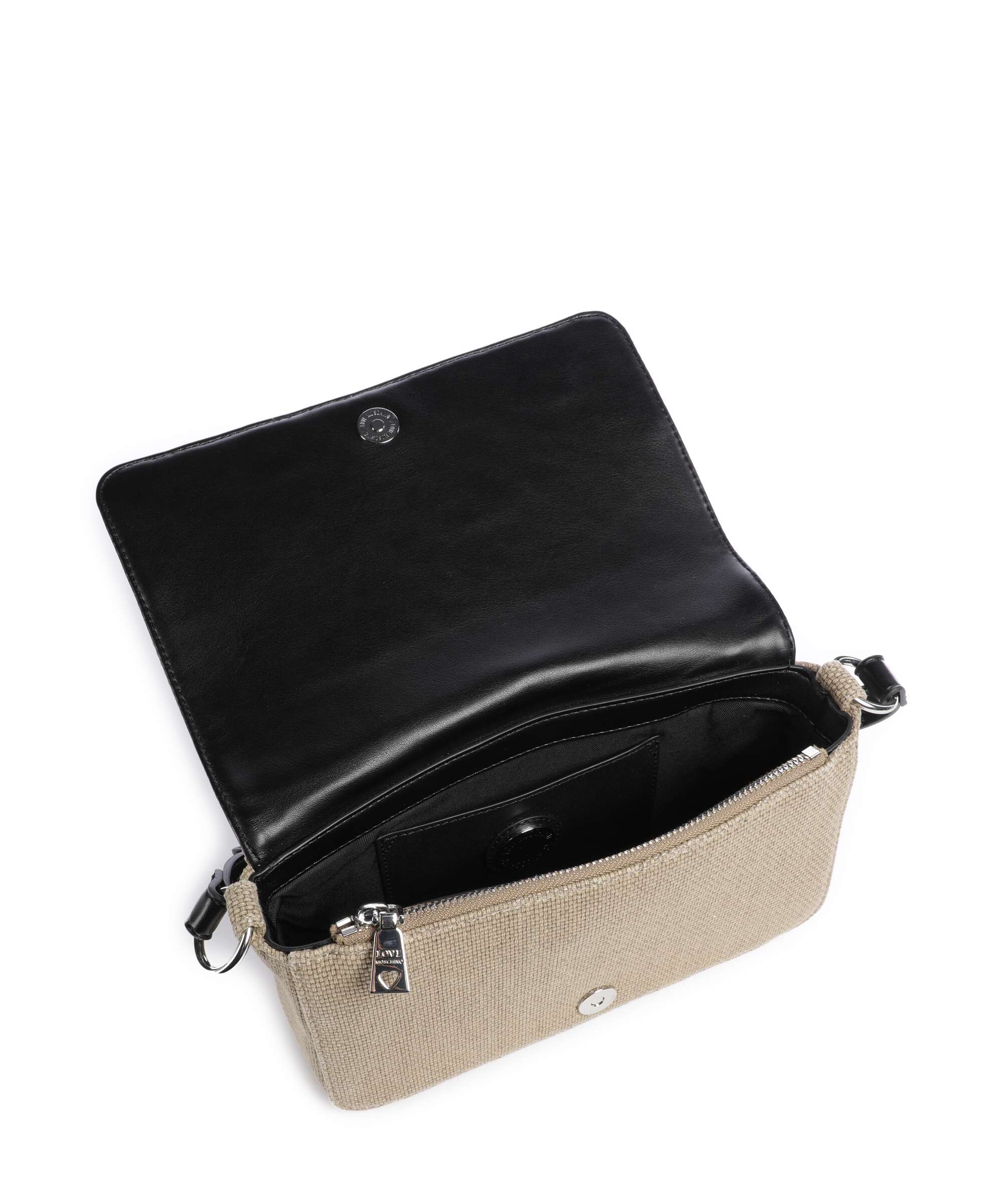 Love Moschino Cargo Canvas Torba przez ramię black/gold - Image 6