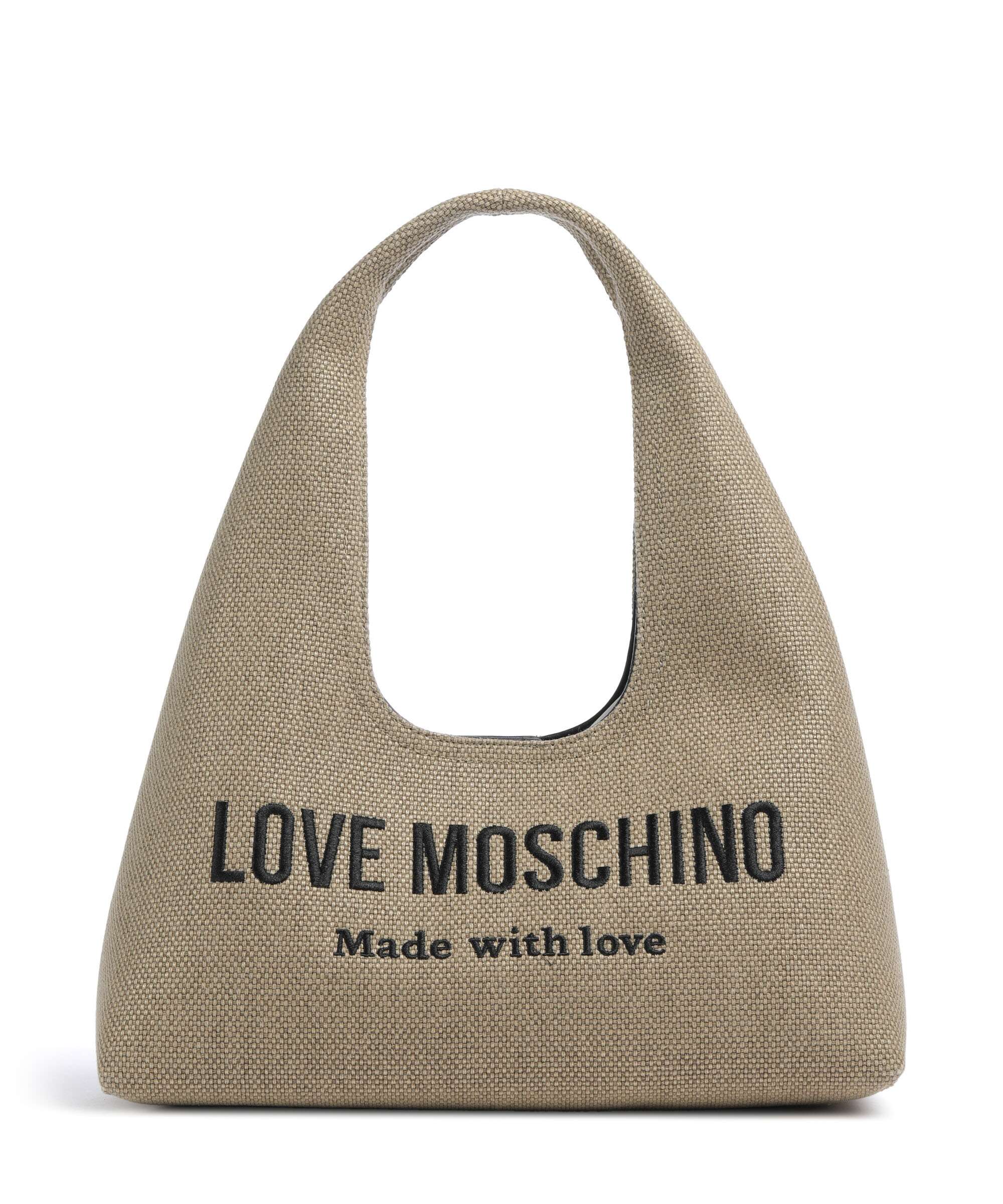 Love Moschino Cargo Canvas Torebka worek black/gold