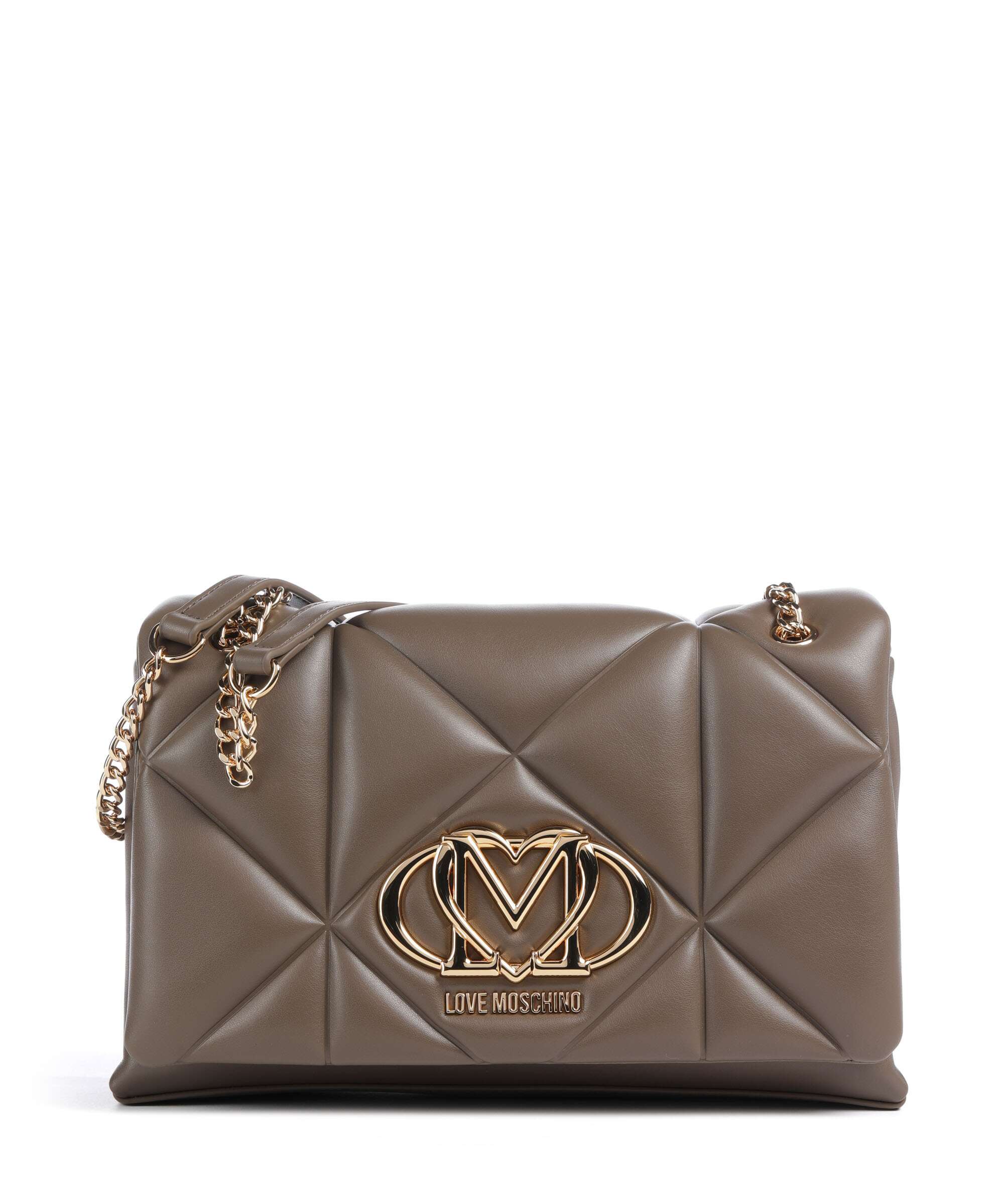 Love Moschino Embossed Q Torba na ramię mud