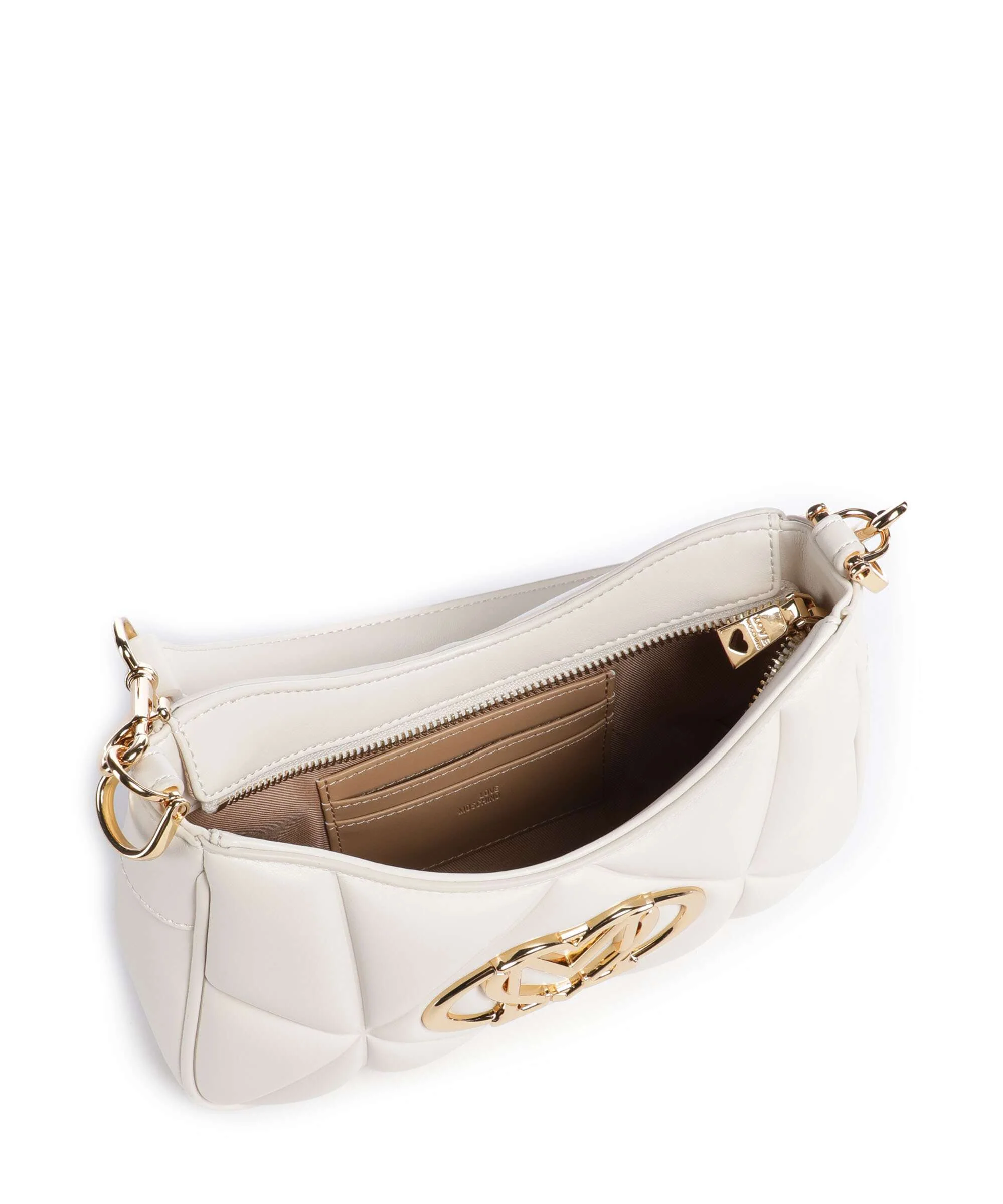 Love Moschino Embossed Q Torba na ramię ivory - Image 7