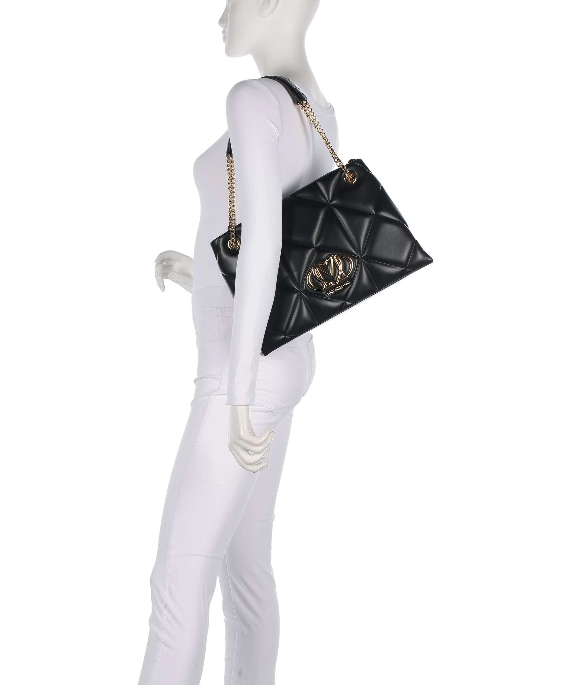 Love Moschino Embossed Q Torba na zakupy black - Image 3