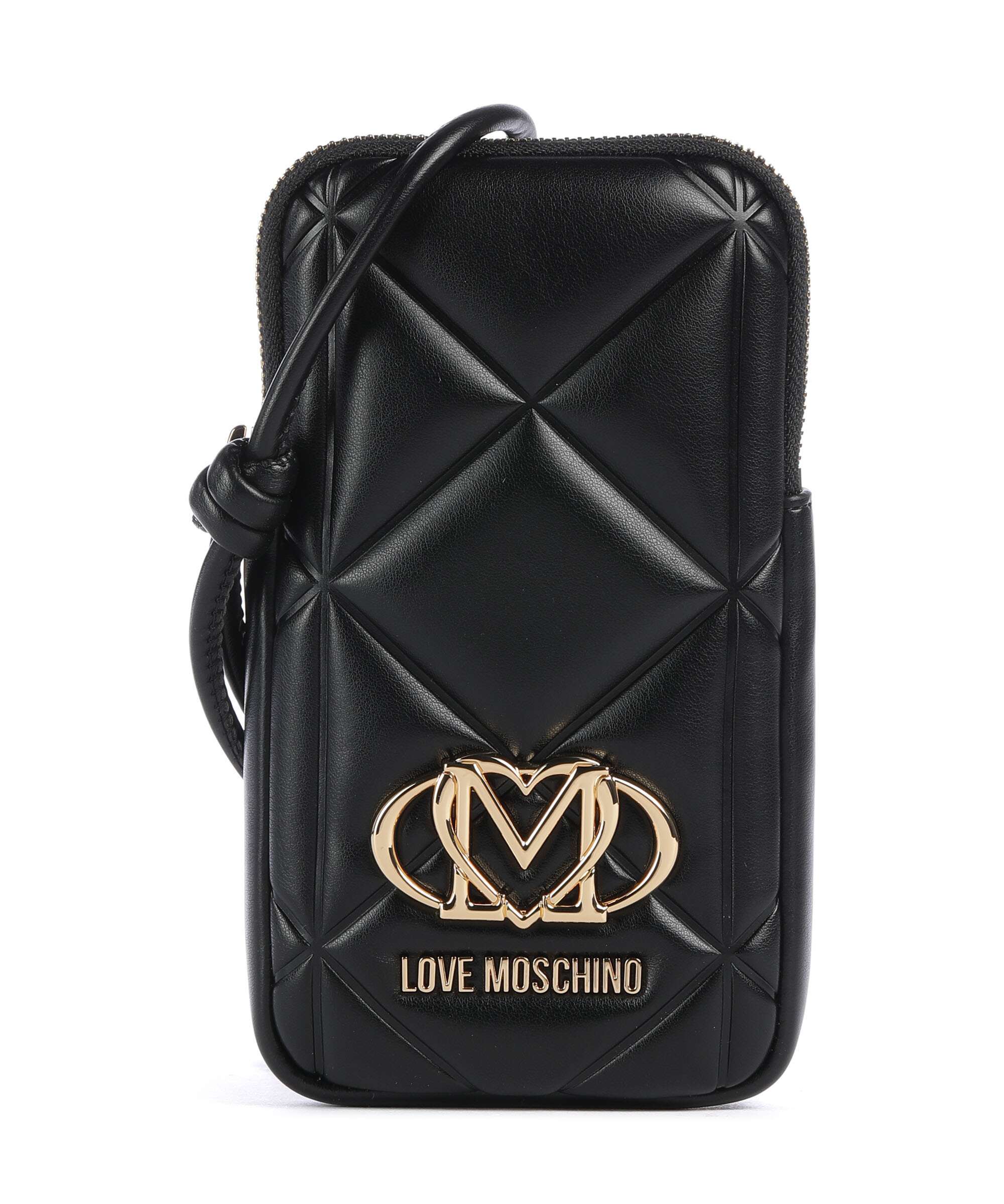 Love Moschino Embossed Q Torebka na telefon black