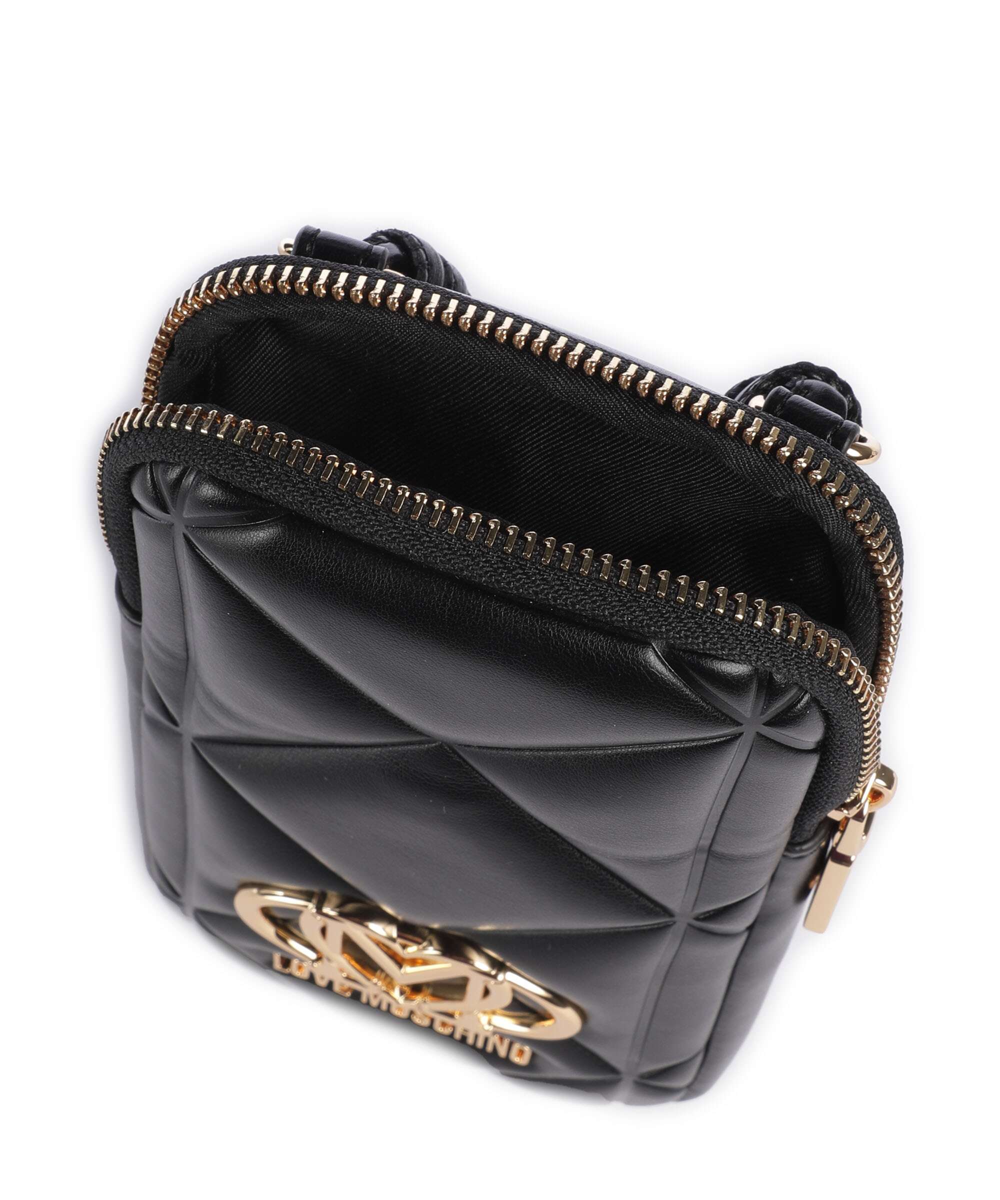 Love Moschino Embossed Q Torebka na telefon black - Image 5