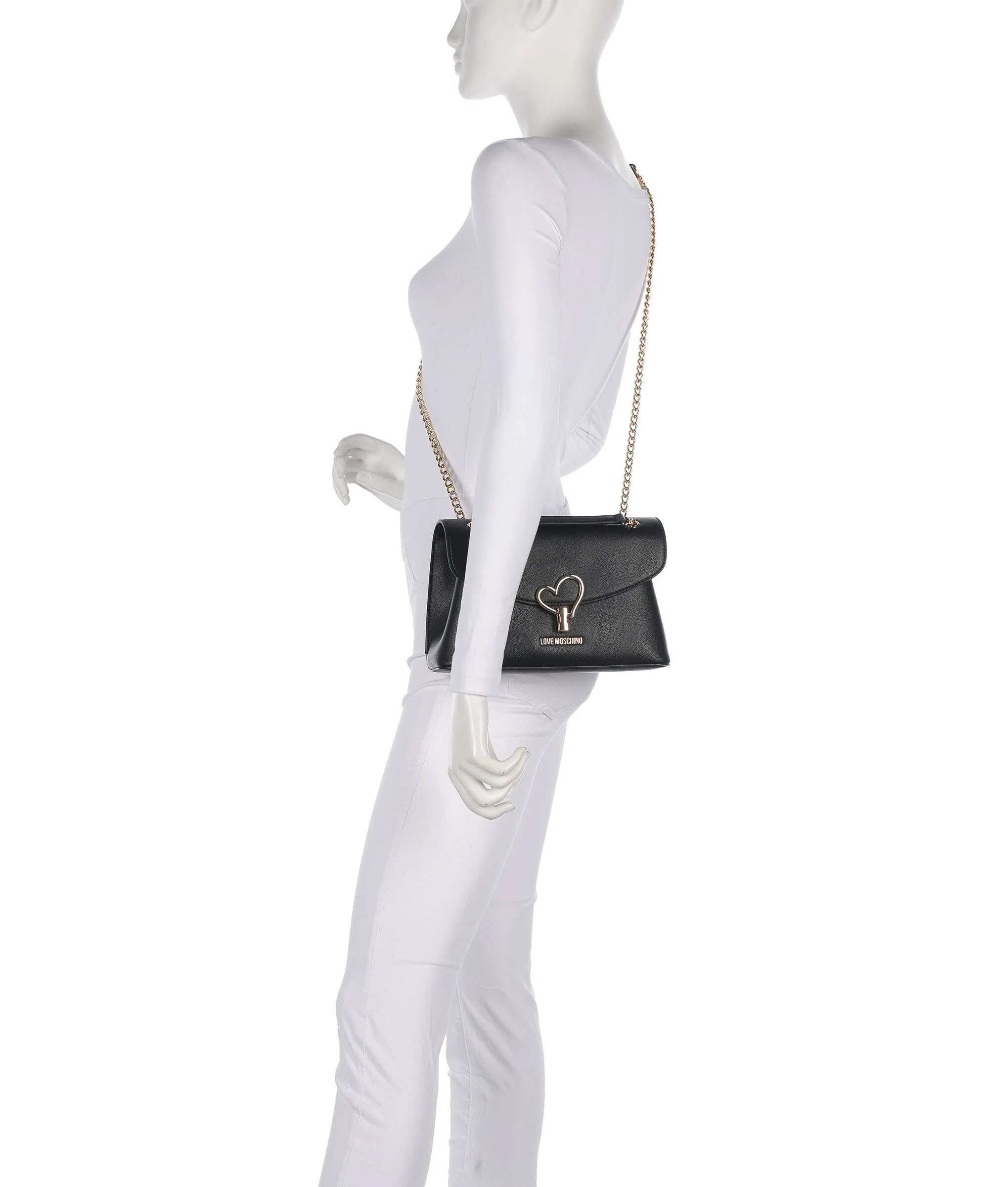 Love Moschino Heart Turnlock Torba na ramię black - Image 4