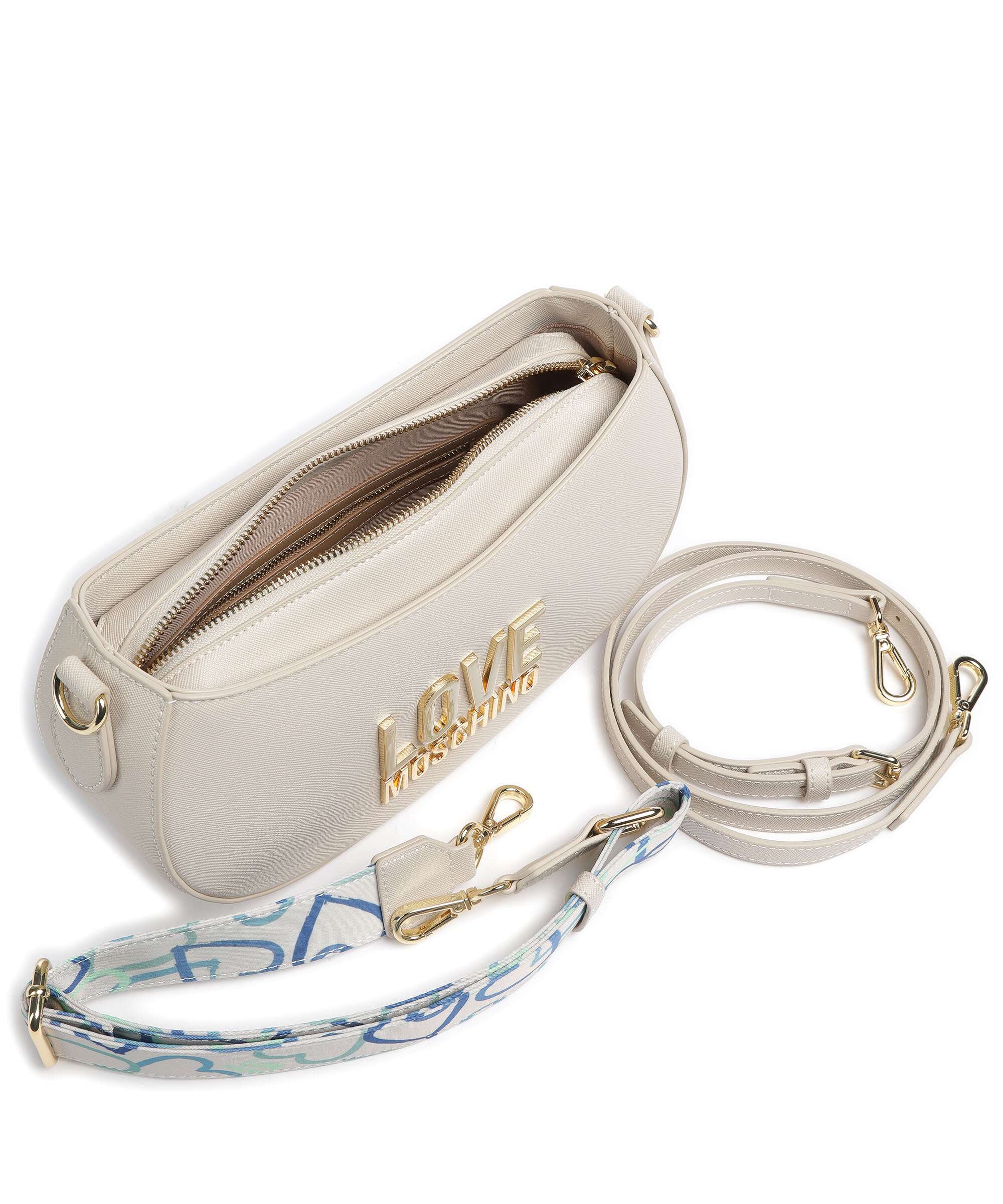 Love Moschino Jelly Logo Torba przez ramię avorio - Image 6