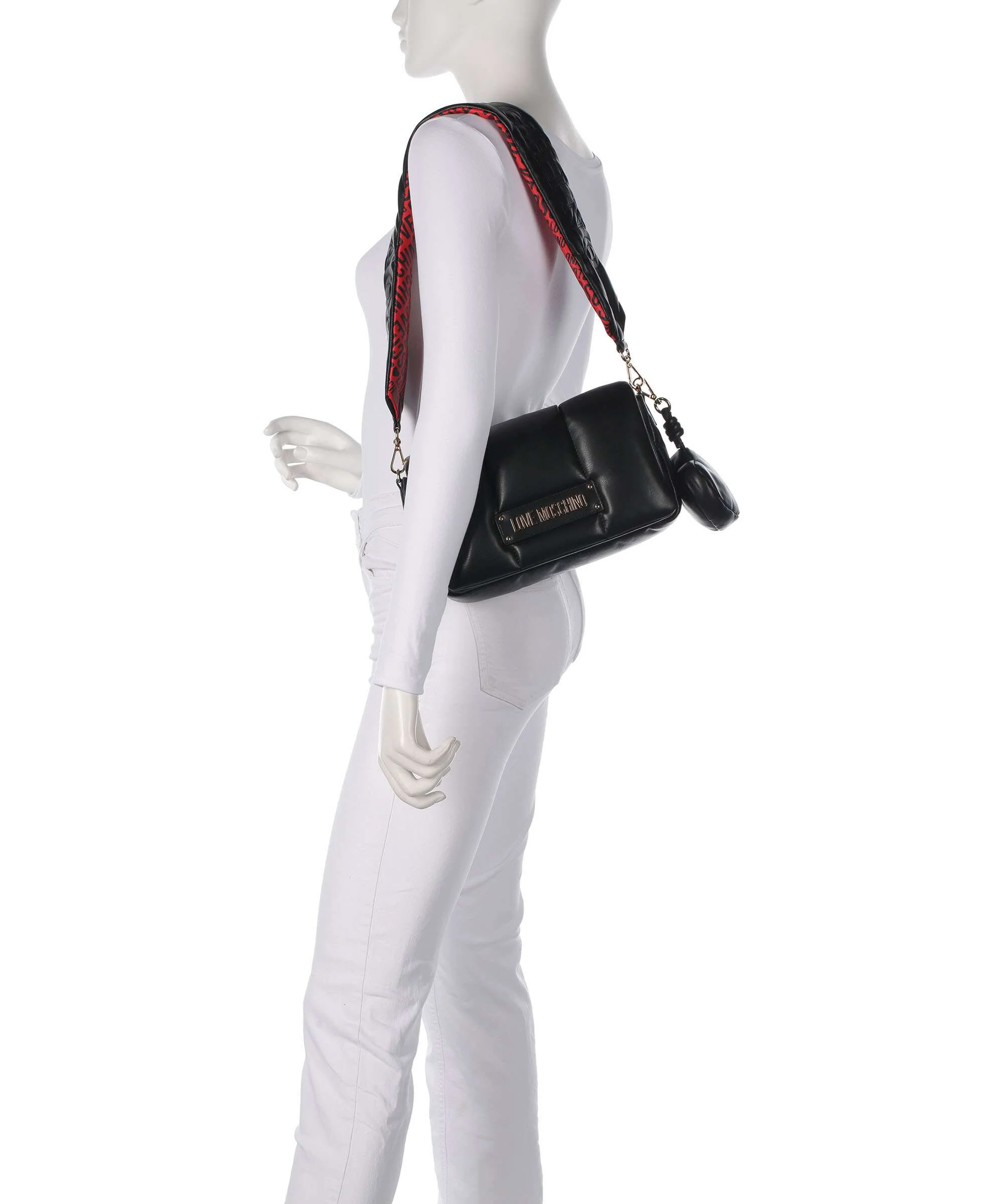 Love Moschino Puffy Torba na ramię black/red - Image 3