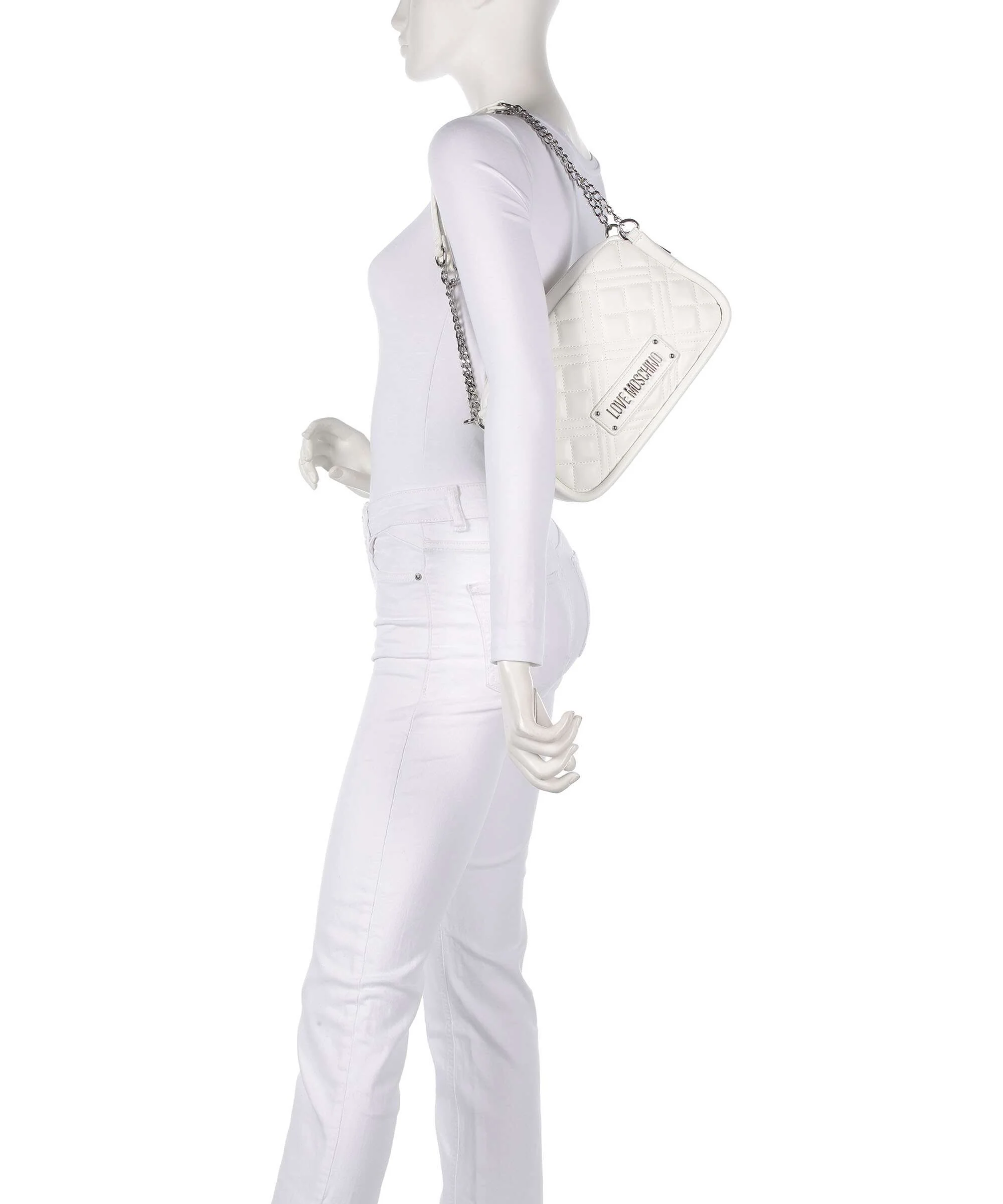 Love Moschino Quilted Torba na ramię bianco - Image 3