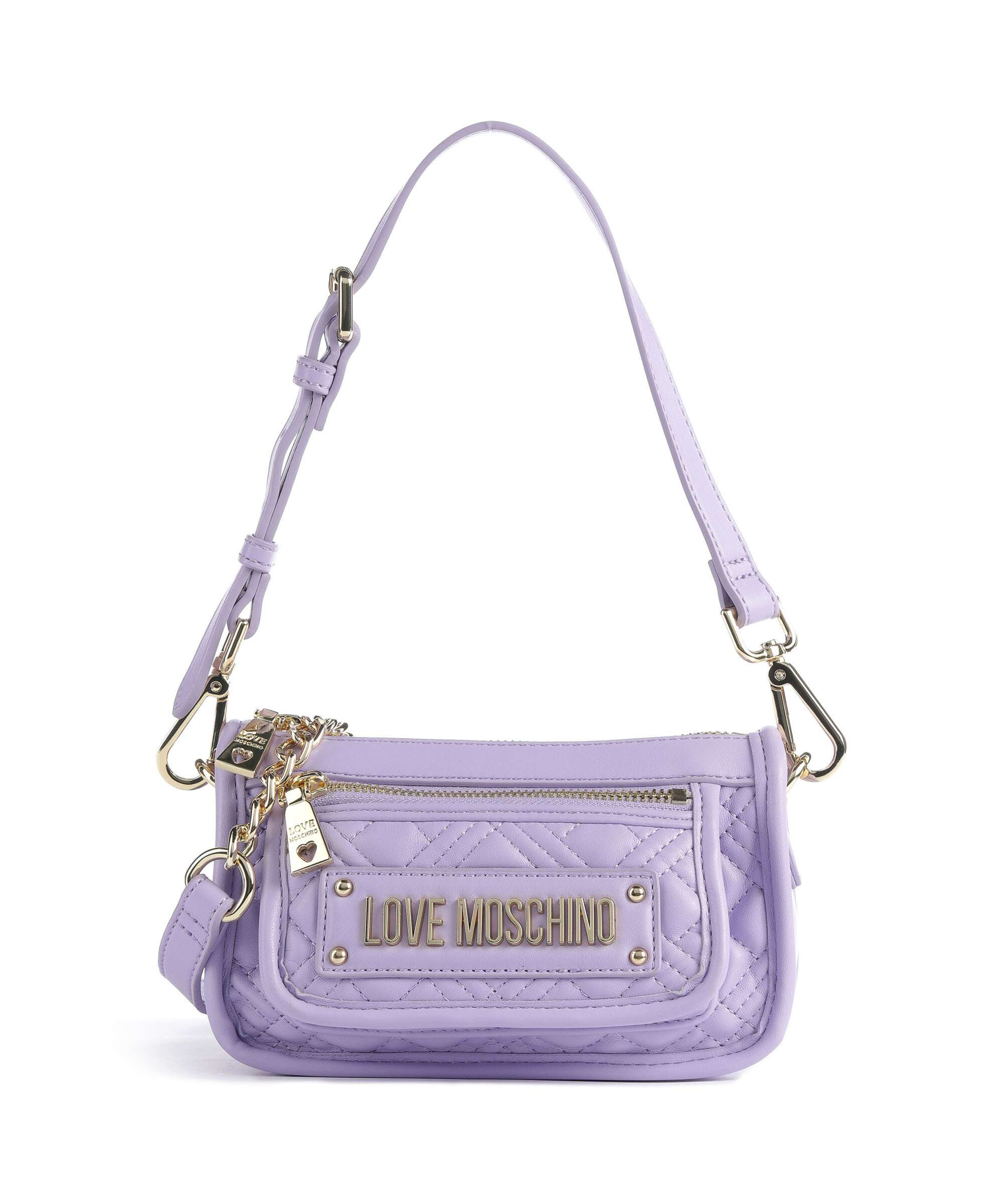 Love Moschino Quilted Torba na ramię lilla
