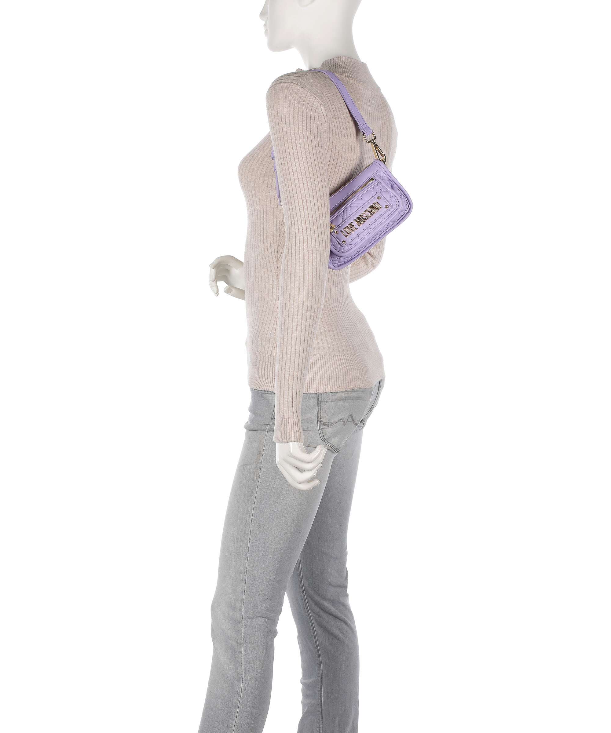 Love Moschino Quilted Torba na ramię lilla - Image 3