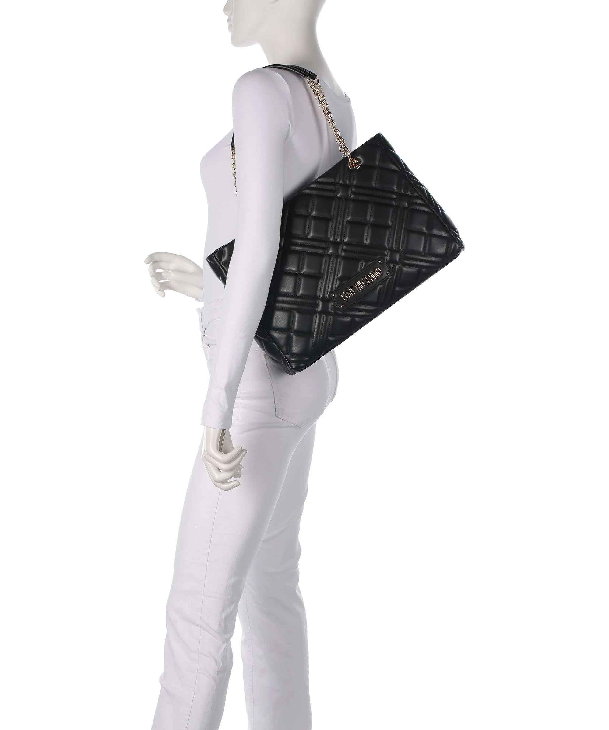 Love Moschino Quilted Torba na zakupy black - Image 3