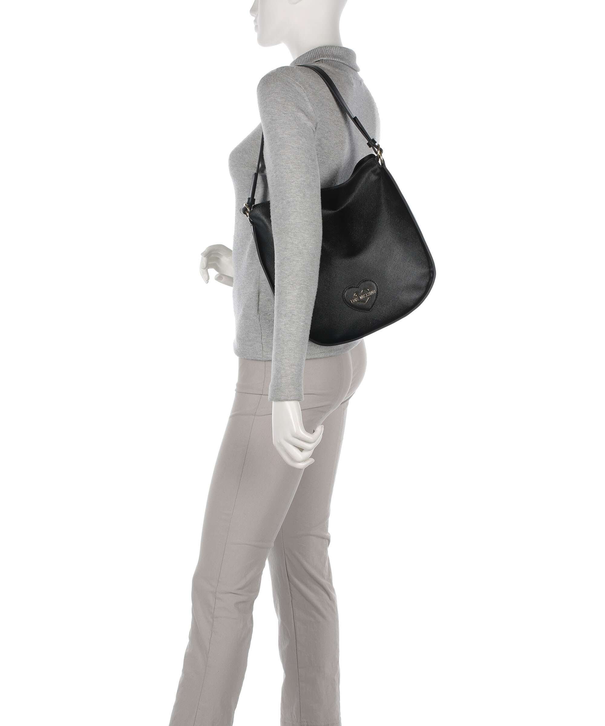 Love Moschino Sweet Heart Torebka worek nero - Image 3