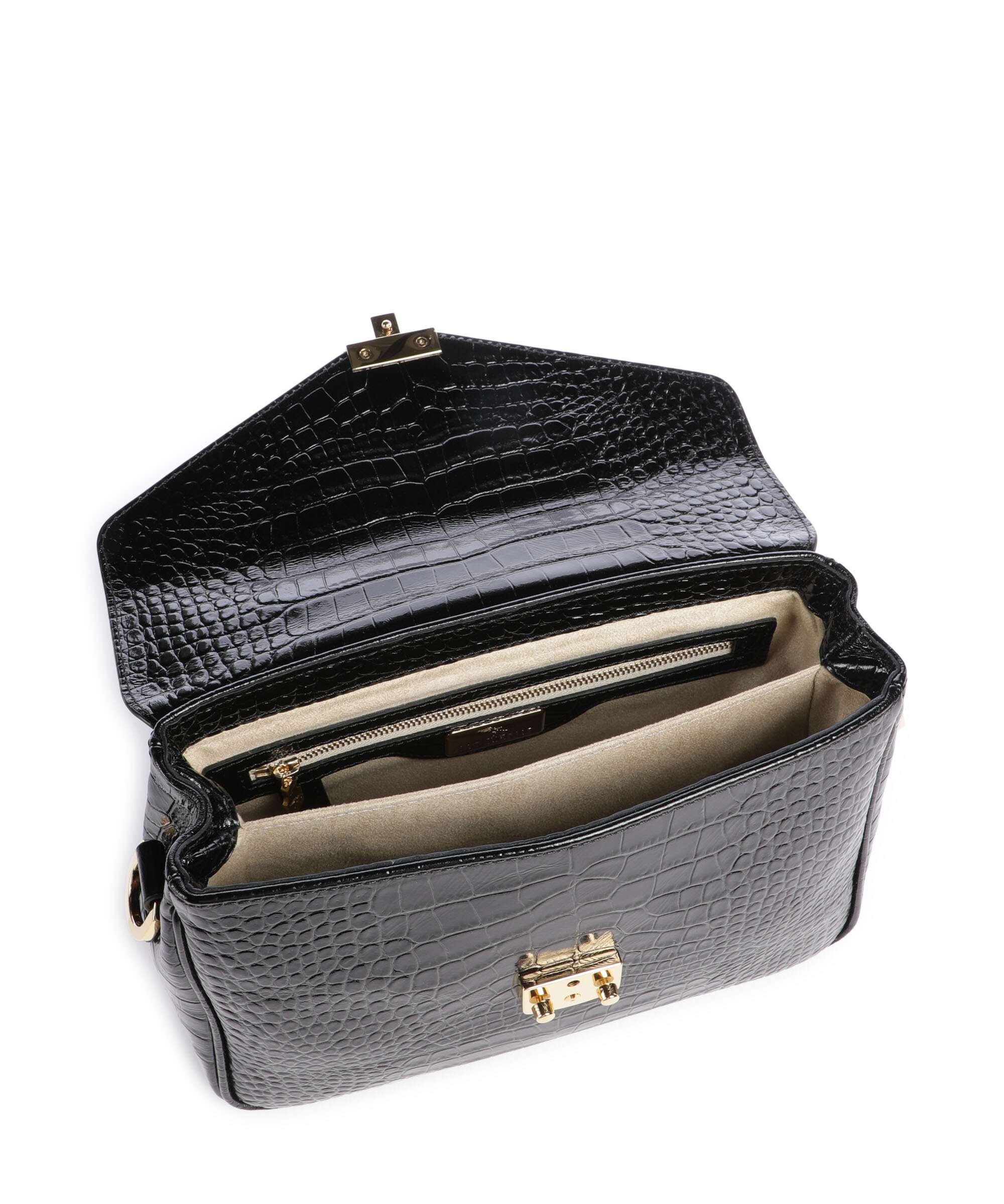 Maison Mollerus Croco Marly Torba przez ramię classic schwarz - Image 6
