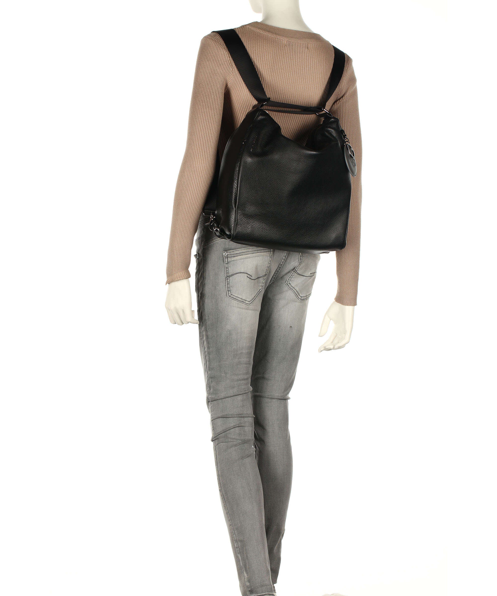 Mandarina Duck Mellow Leather Plecak-torba nero - Image 4