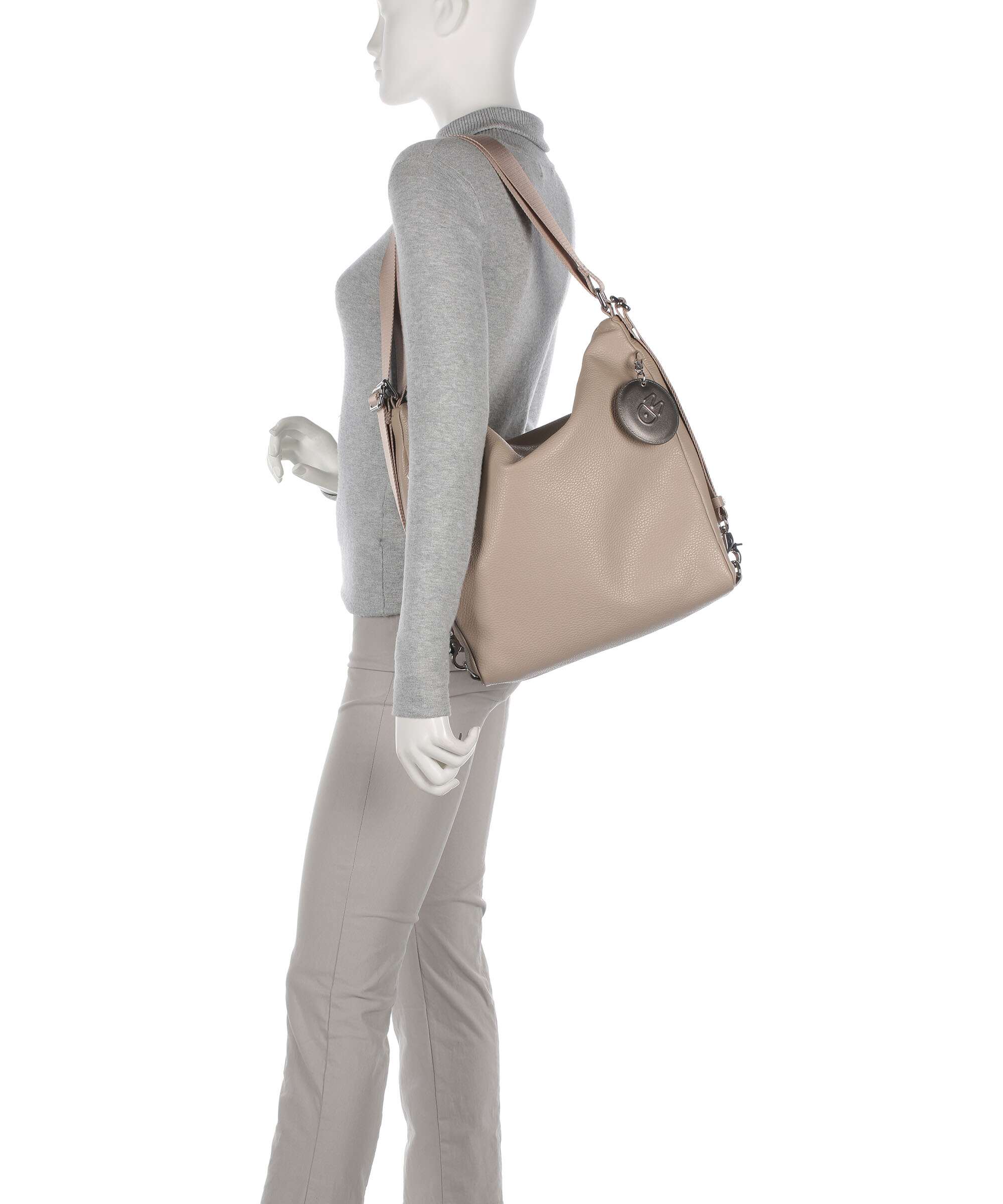 Mandarina Duck Mellow Leather Plecak-torba warm taupe - Image 3