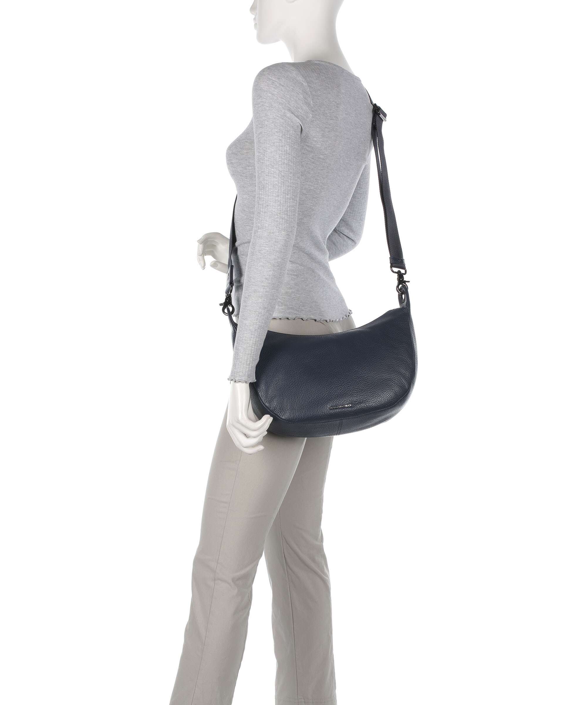Mandarina Duck Mellow Leather Torba na ramię dress blue - Image 3