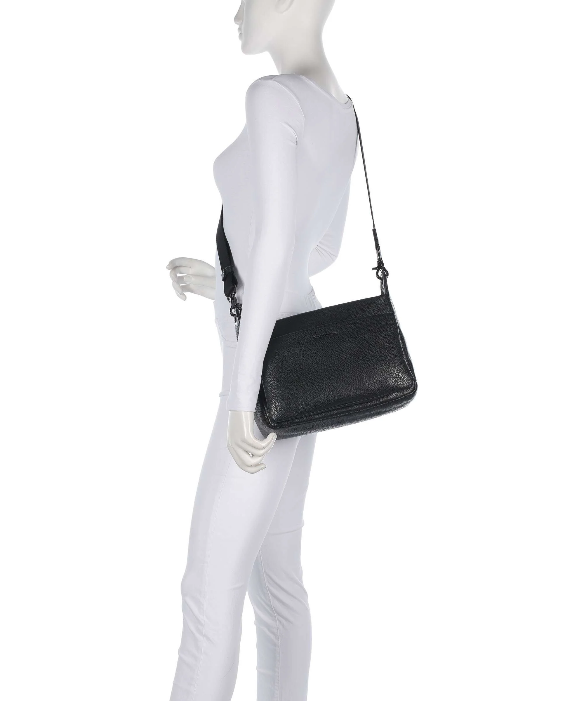 Mandarina Duck Mellow Leather Torba na ramię nero - Image 3