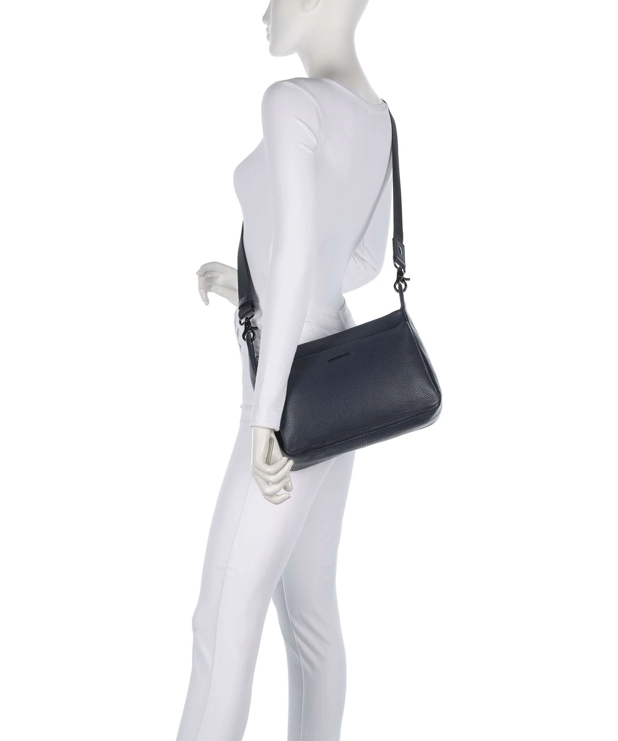 Mandarina Duck Mellow Leather Torba na ramię dress blue - Image 3