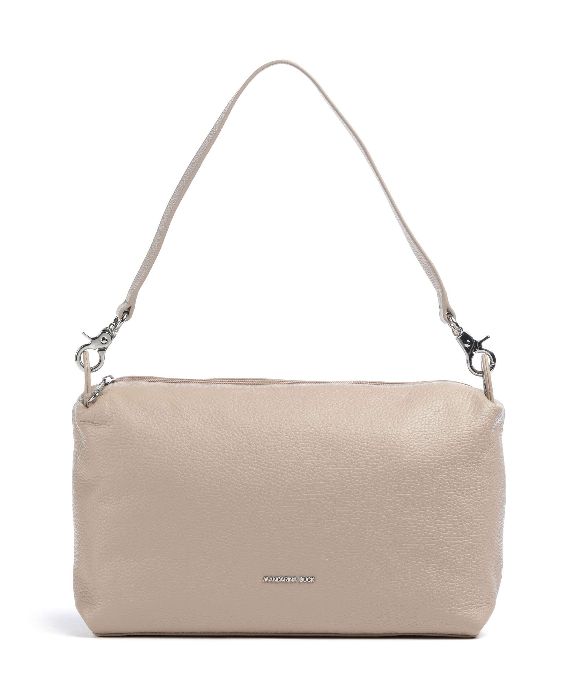 Mandarina Duck Mellow Leather Torba na ramię warm taupe