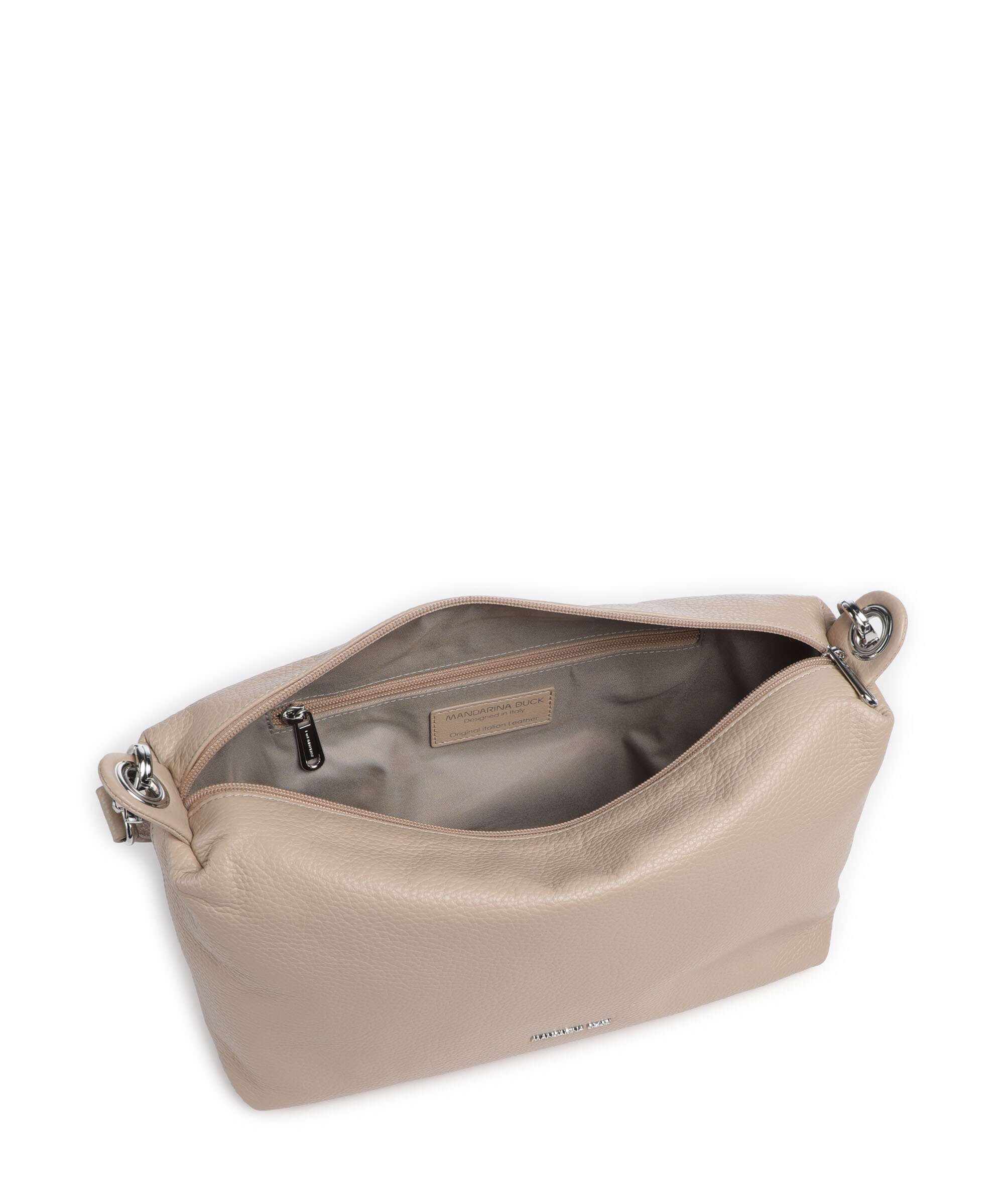 Mandarina Duck Mellow Leather Torba na ramię warm taupe - Image 5