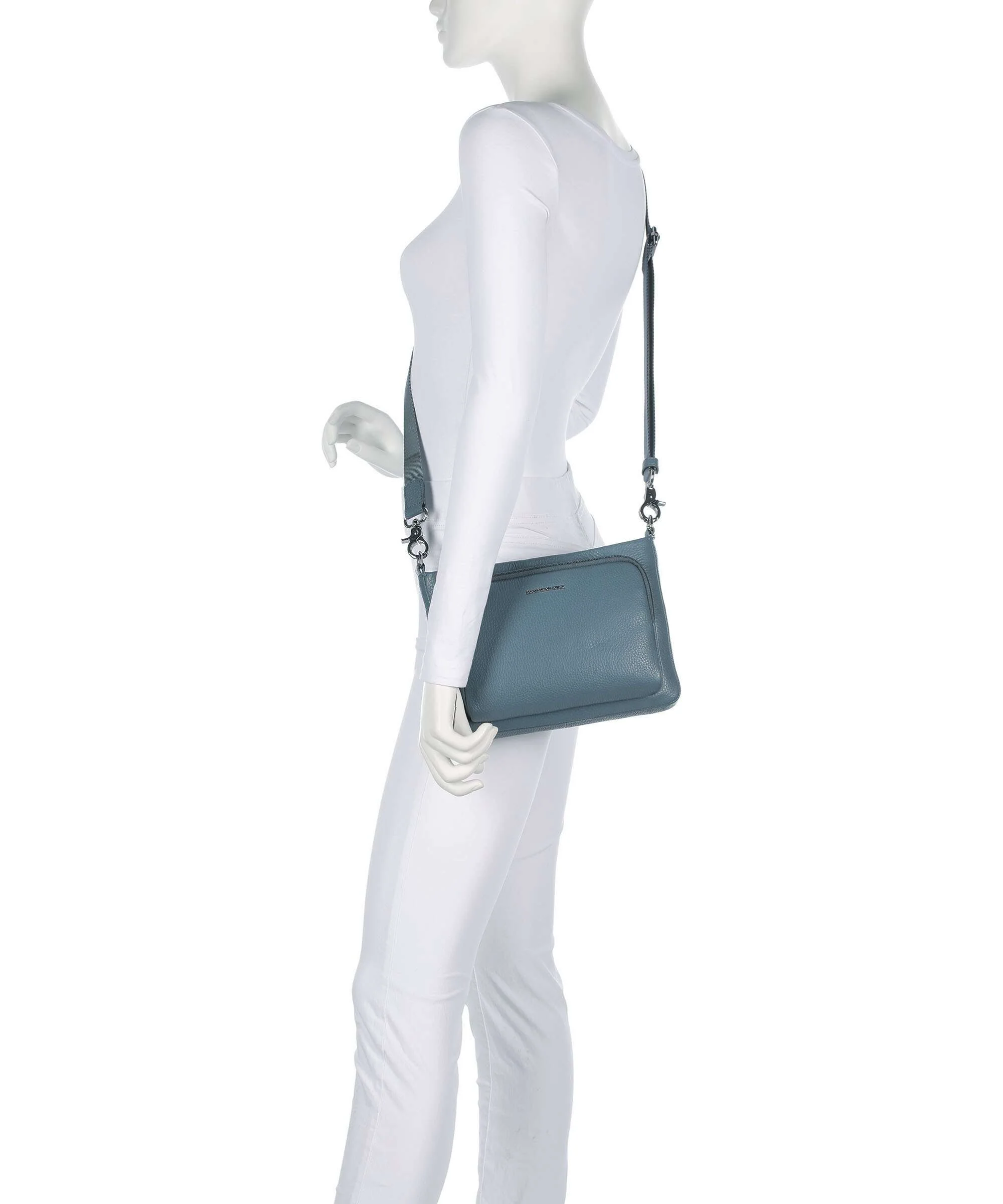 Mandarina Duck Mellow Leather Torba przez ramię iron - Image 3