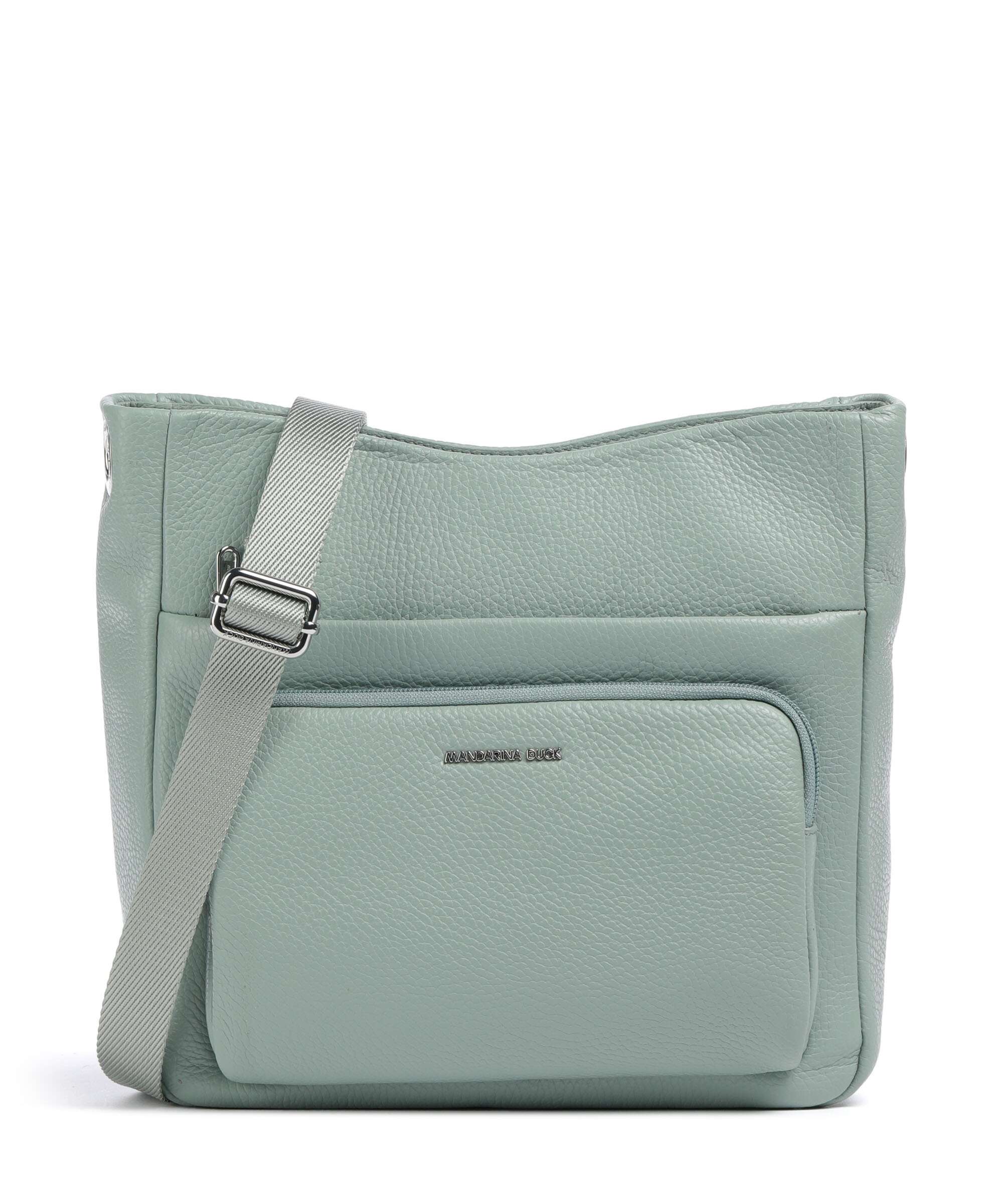 Mandarina Duck Mellow Leather Torba przez ramię iceberg green
