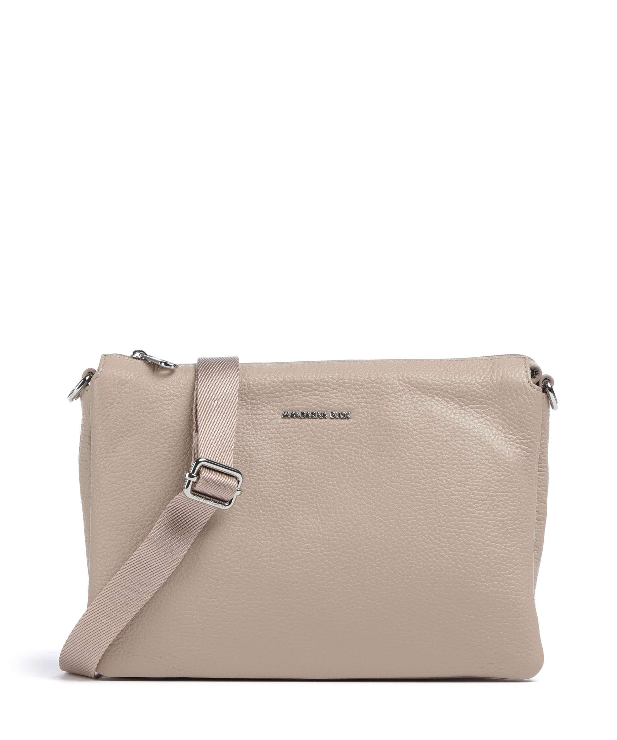 Mandarina Duck Mellow Leather Torba przez ramię warm taupe