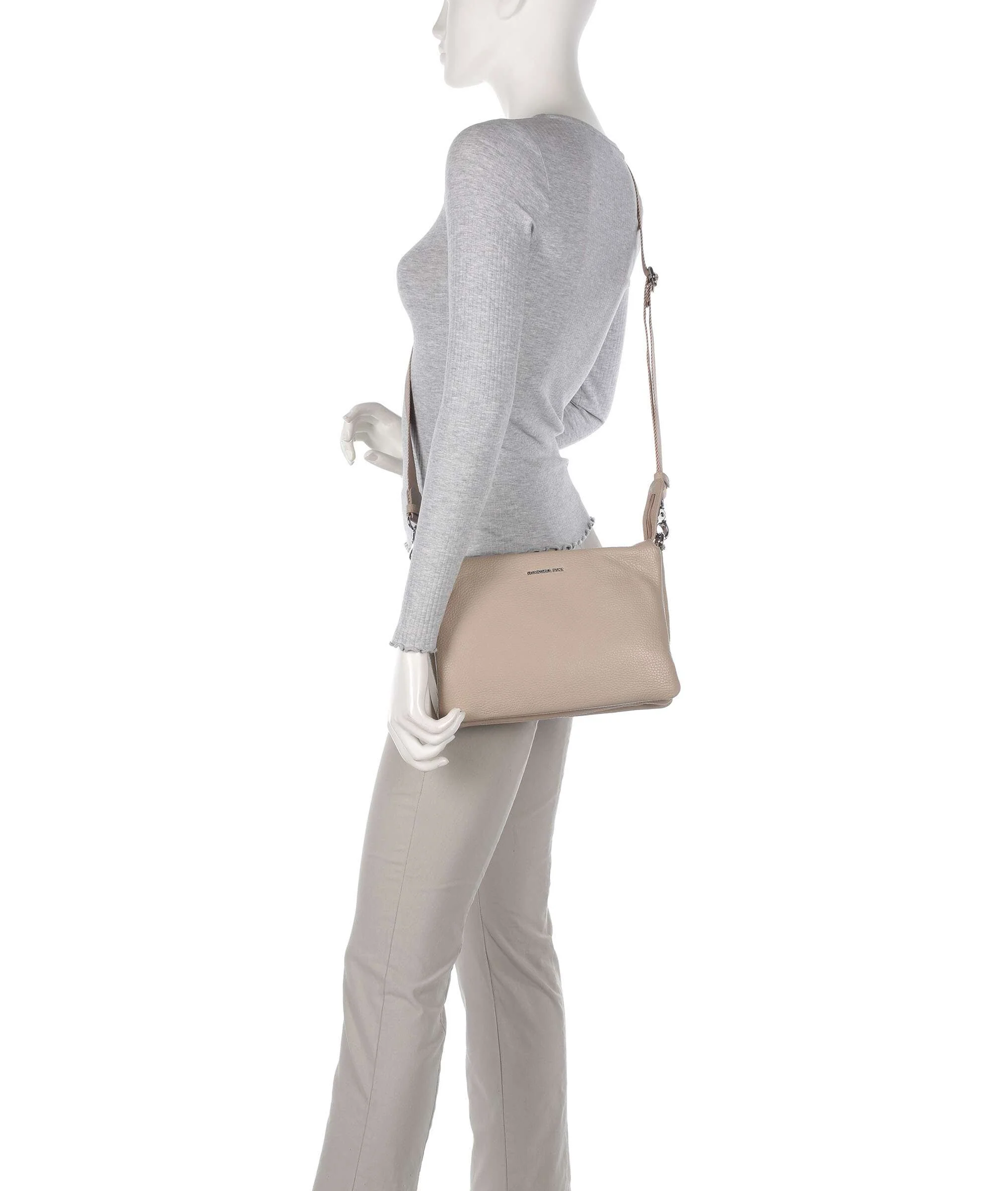 Mandarina Duck Mellow Leather Torba przez ramię warm taupe - Image 3