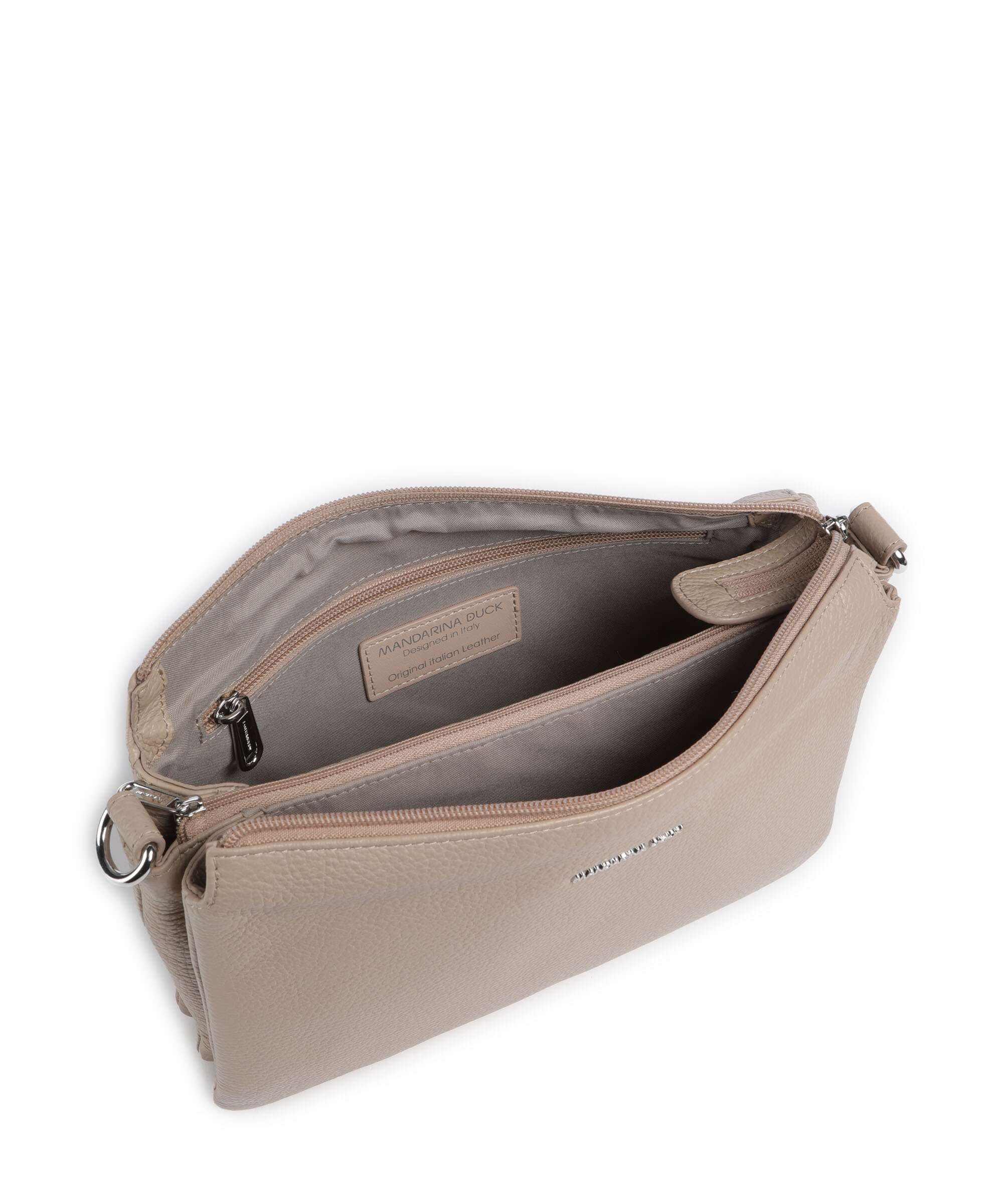 Mandarina Duck Mellow Leather Torba przez ramię warm taupe - Image 6