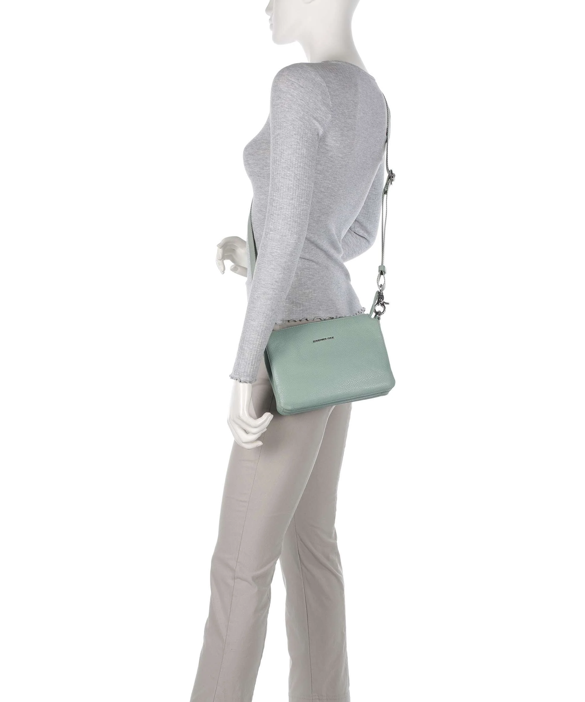 Mandarina Duck Mellow Leather Torba przez ramię iceberg green - Image 3