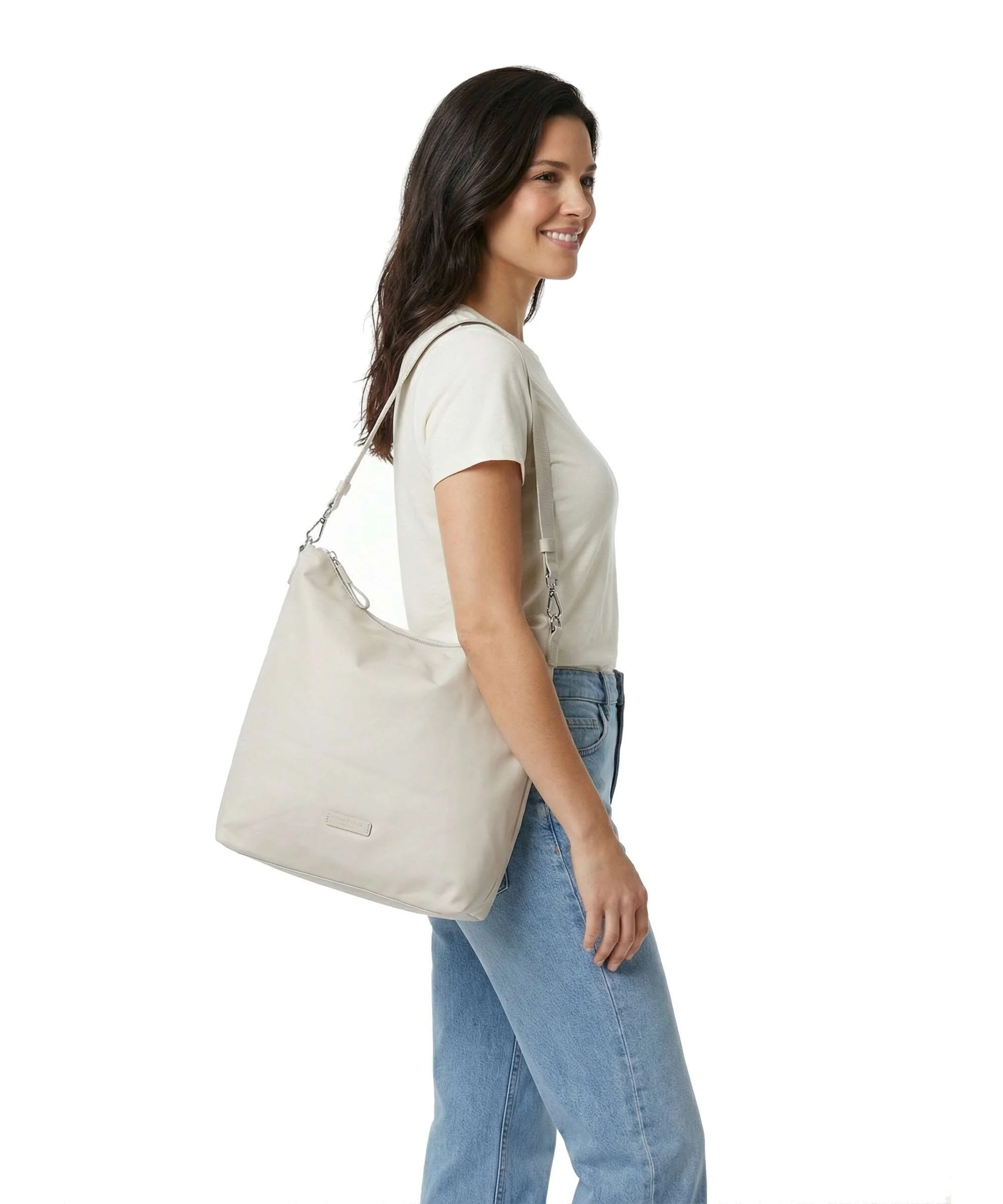 Marc O'Polo Amelie M Torebka worek grey silk - Image 3