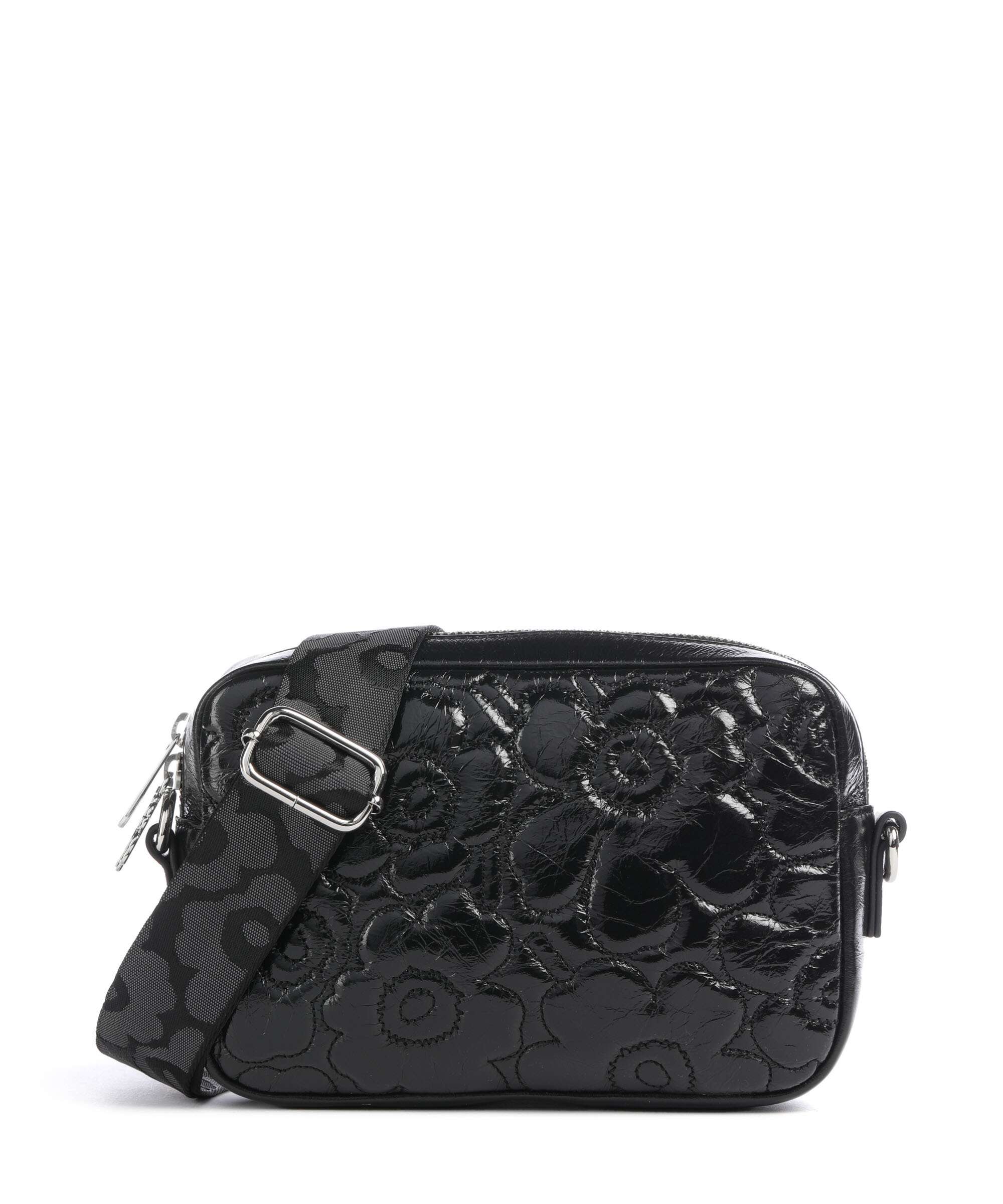 Marimekko Gratha Soft Unikko Torba przez ramię shiny black