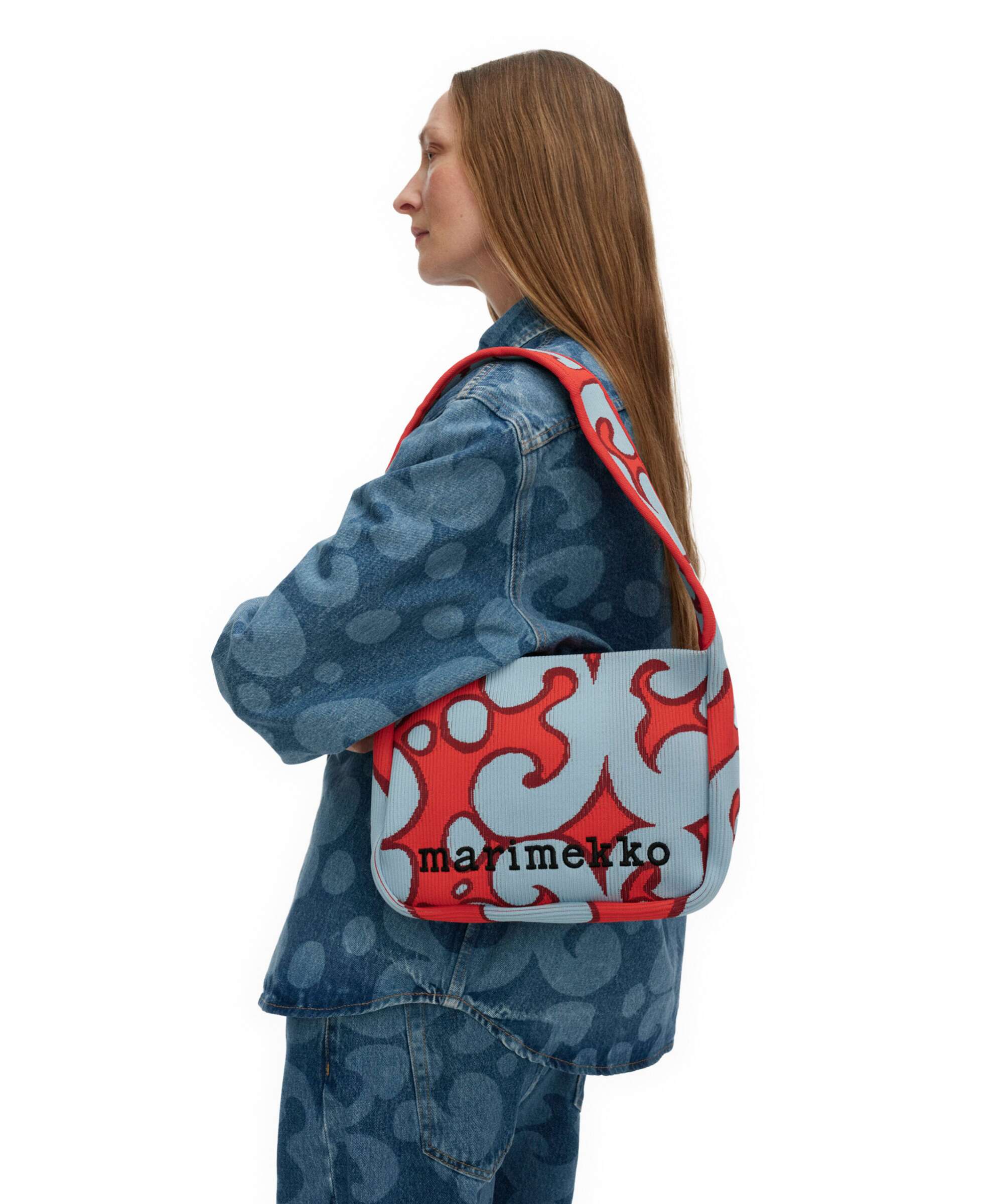 Marimekko Knitted Keidas Torba na ramię light blue/red - Image 3