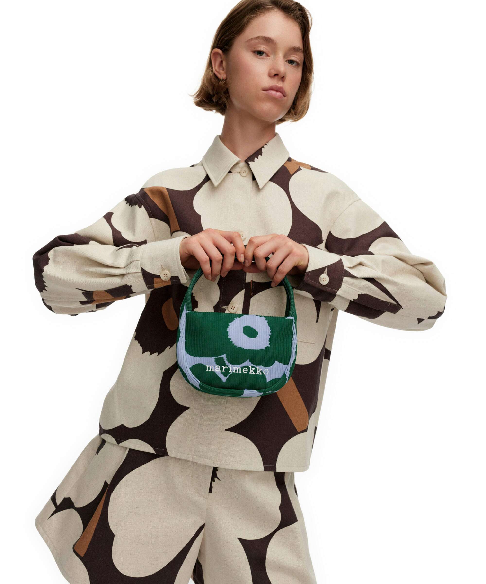 Marimekko Knitted Unikko Torebka dark green/blue - Image 3
