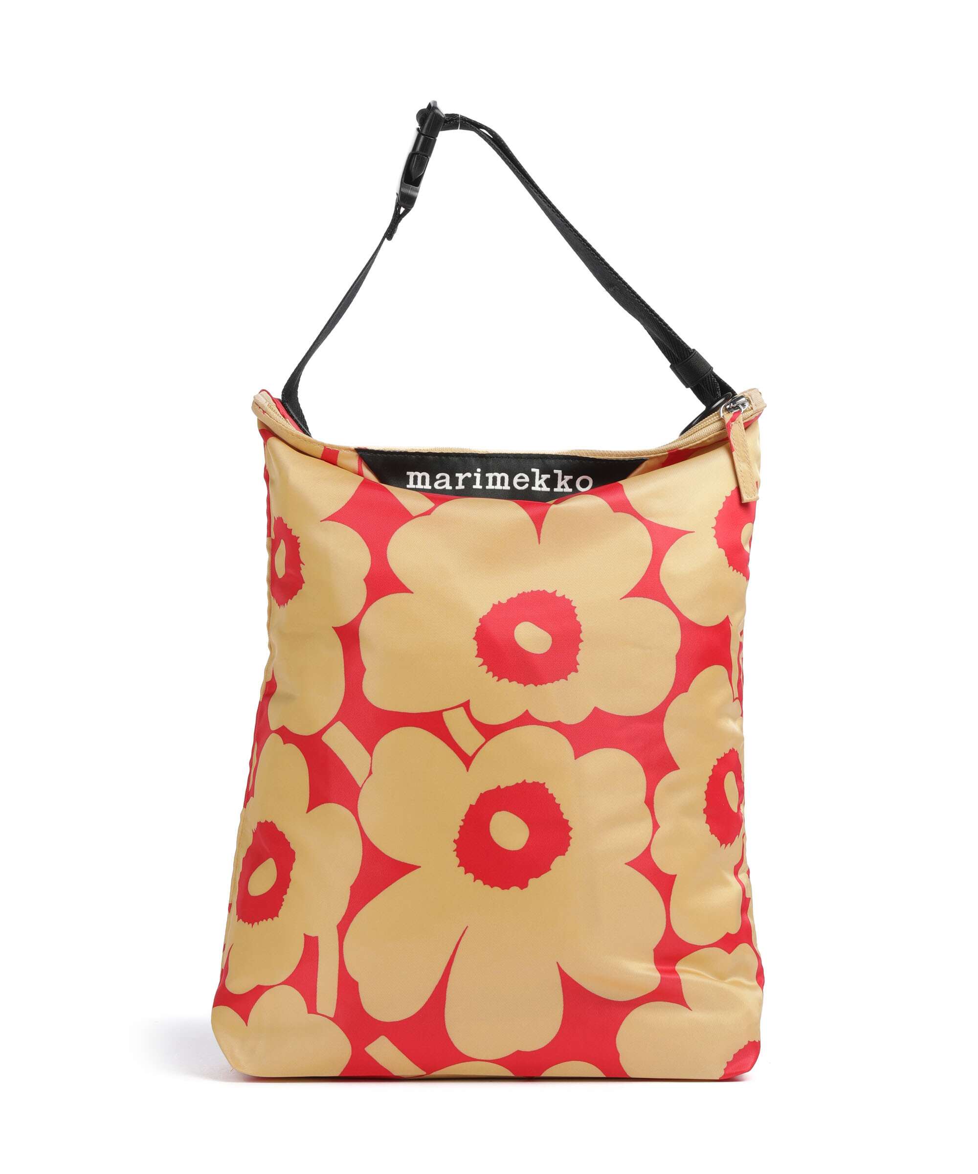 Marimekko Neat Unikko M Torebka worek light brown/red