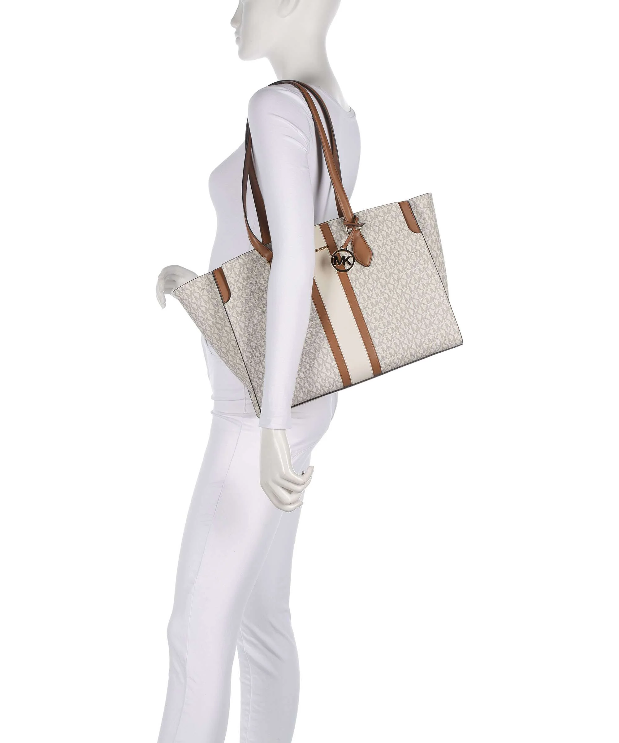 Michael Kors Becca Large Torba na zakupy vanilla/acorn - Image 3