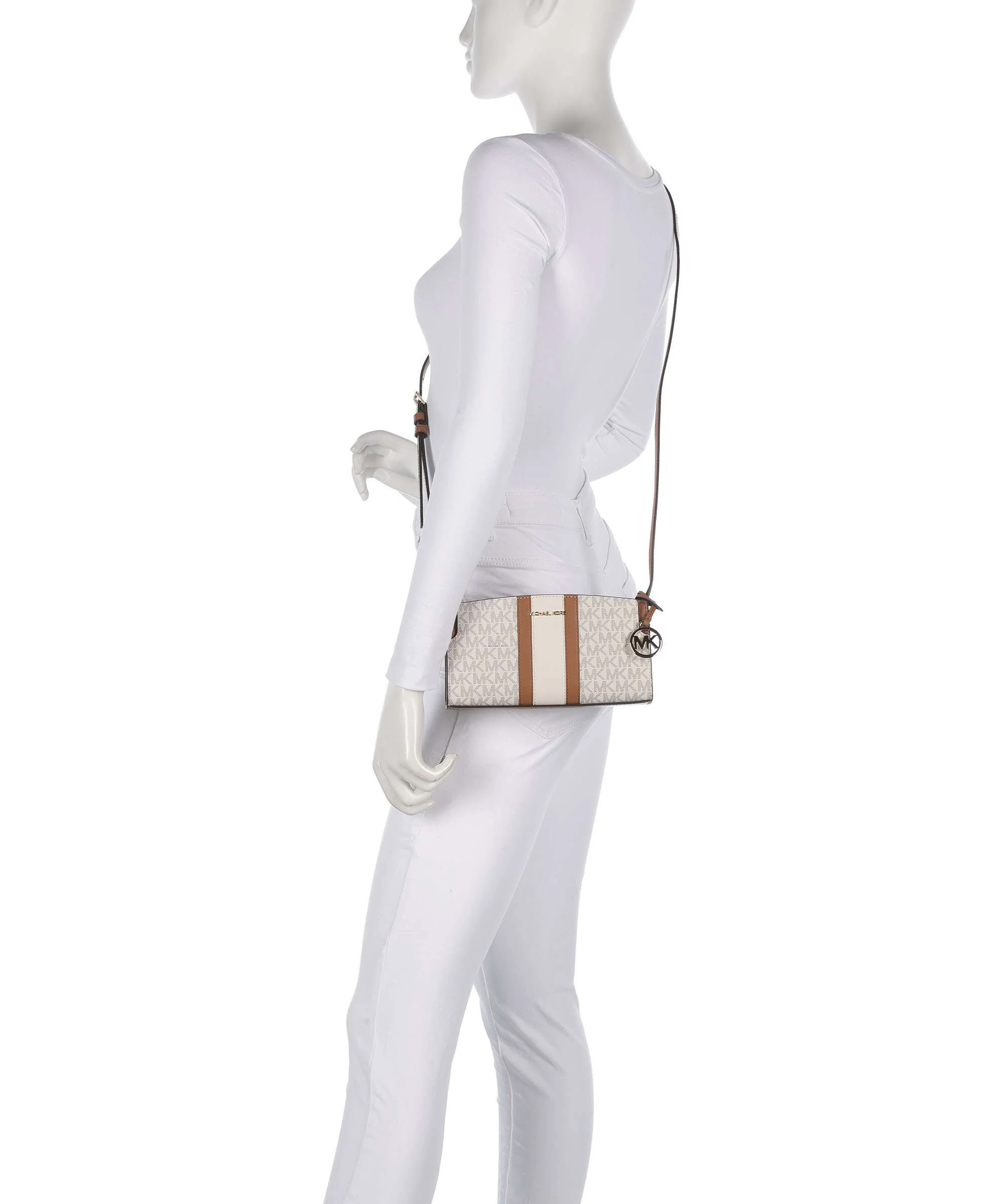 Michael Kors Becca Small Torba przez ramię vanilla/acorn - Image 3