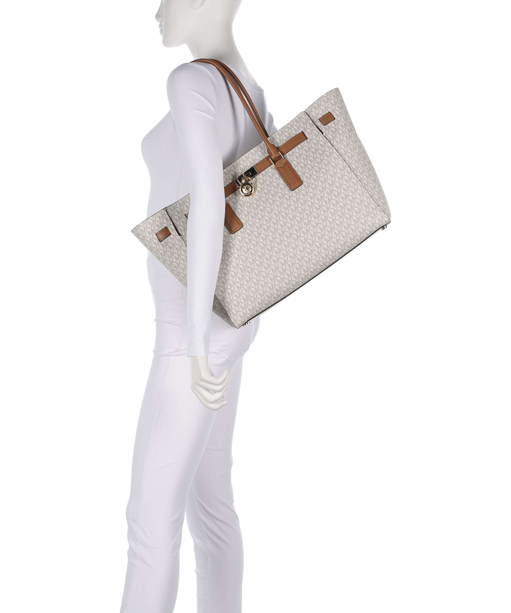 Michael Kors Hamilton Moderne Large Torba na zakupy vanilla/acorn - Image 3