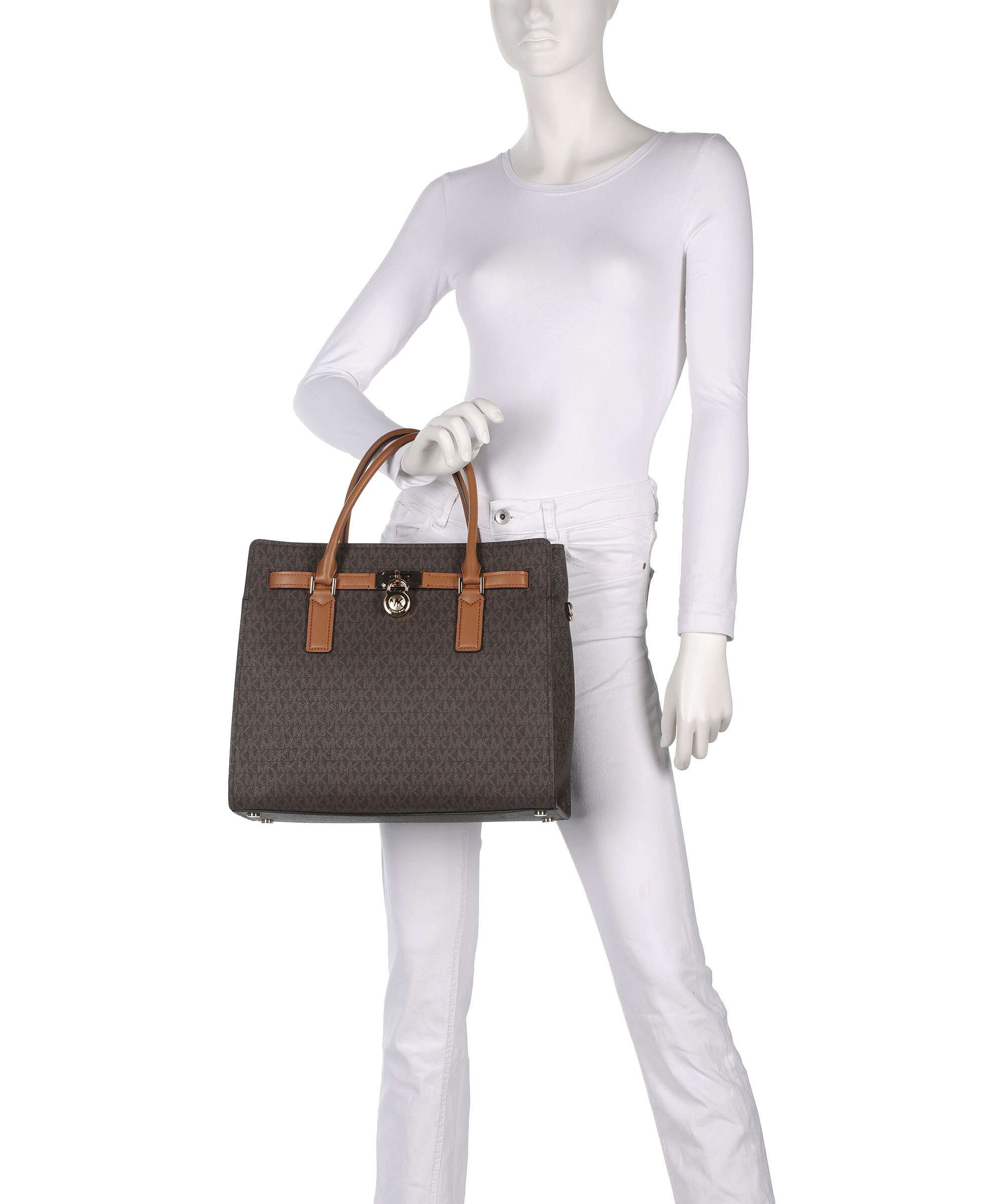 Michael Kors Hamilton Moderne Large Torebka brown/acorn - Image 3