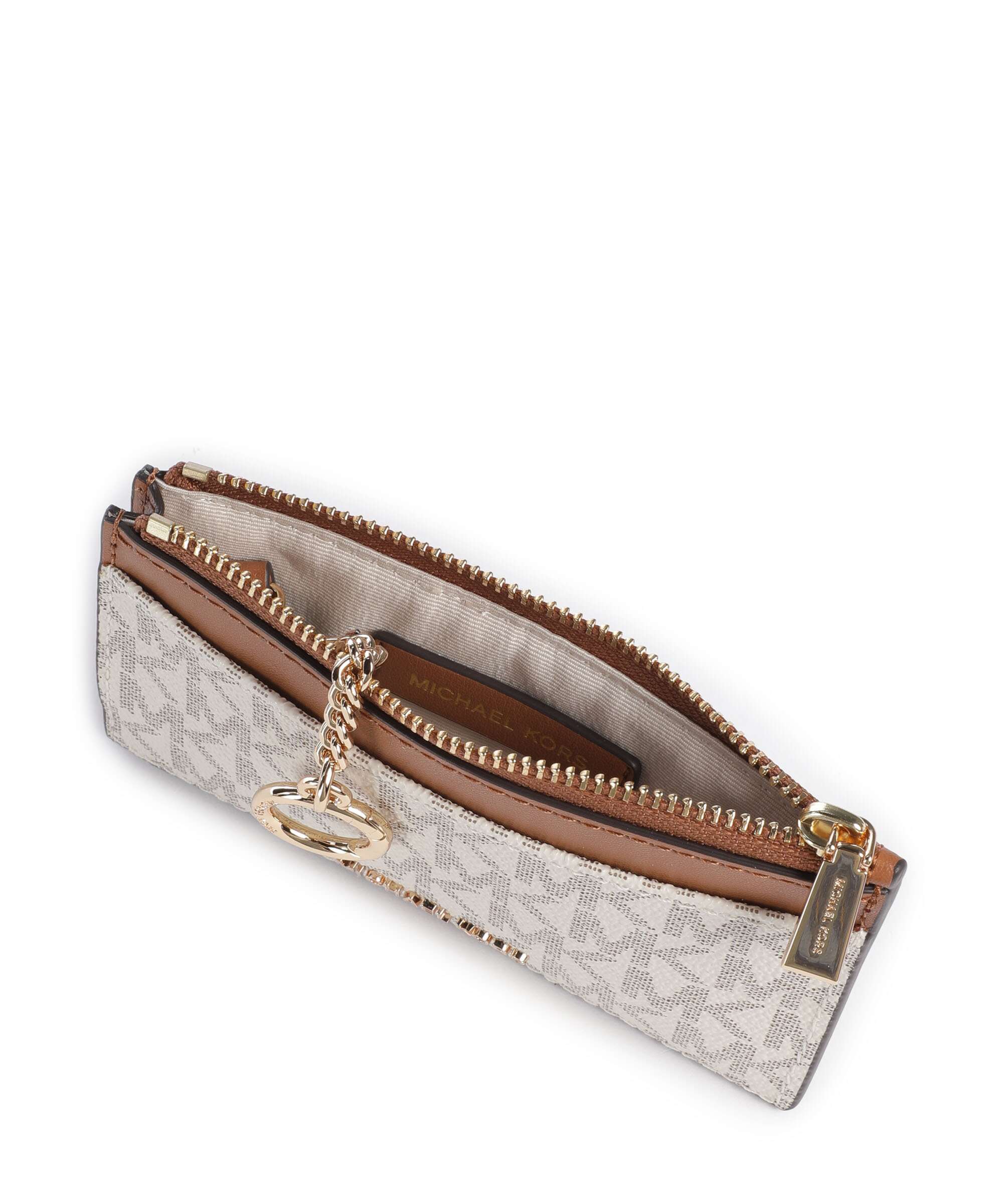 Michael Kors Jet Set Etui na karty kredytowe vanilla/acorn - Image 4
