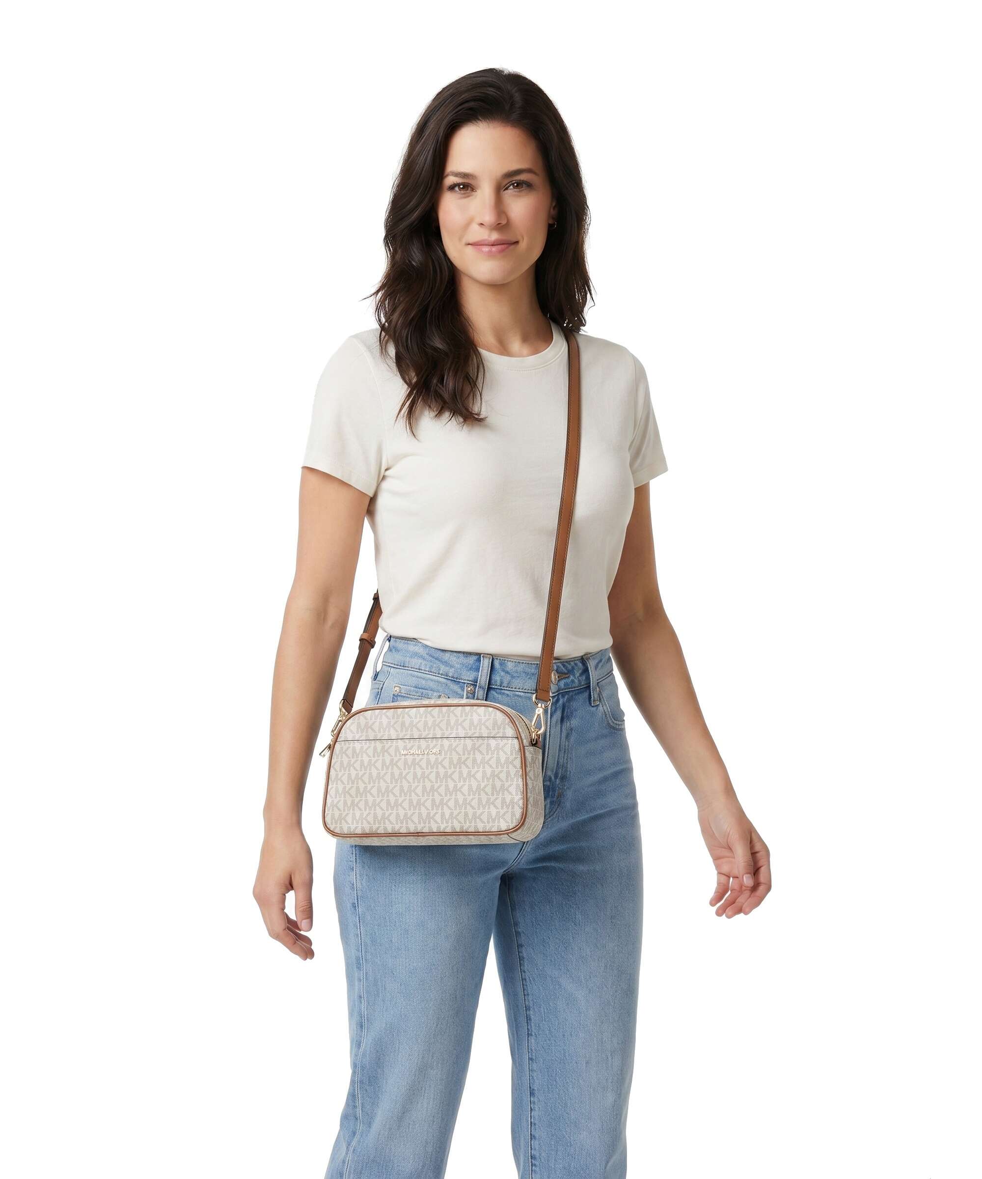 Michael Kors Jet Set Small Torba przez ramię vanilla/acorn - Image 3