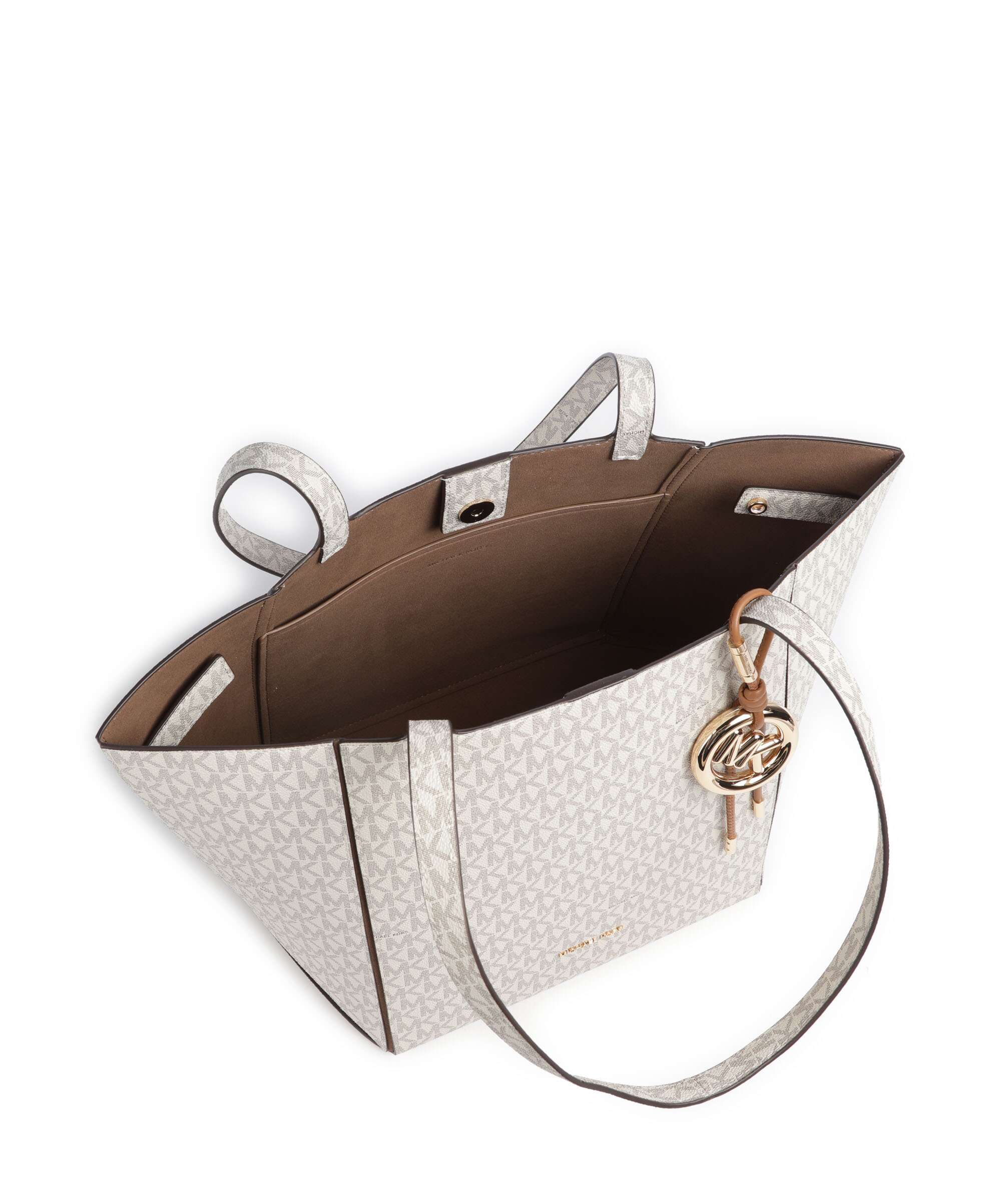 Michael Kors Jordi Medium Torba na zakupy vanilla/acorn - Image 6