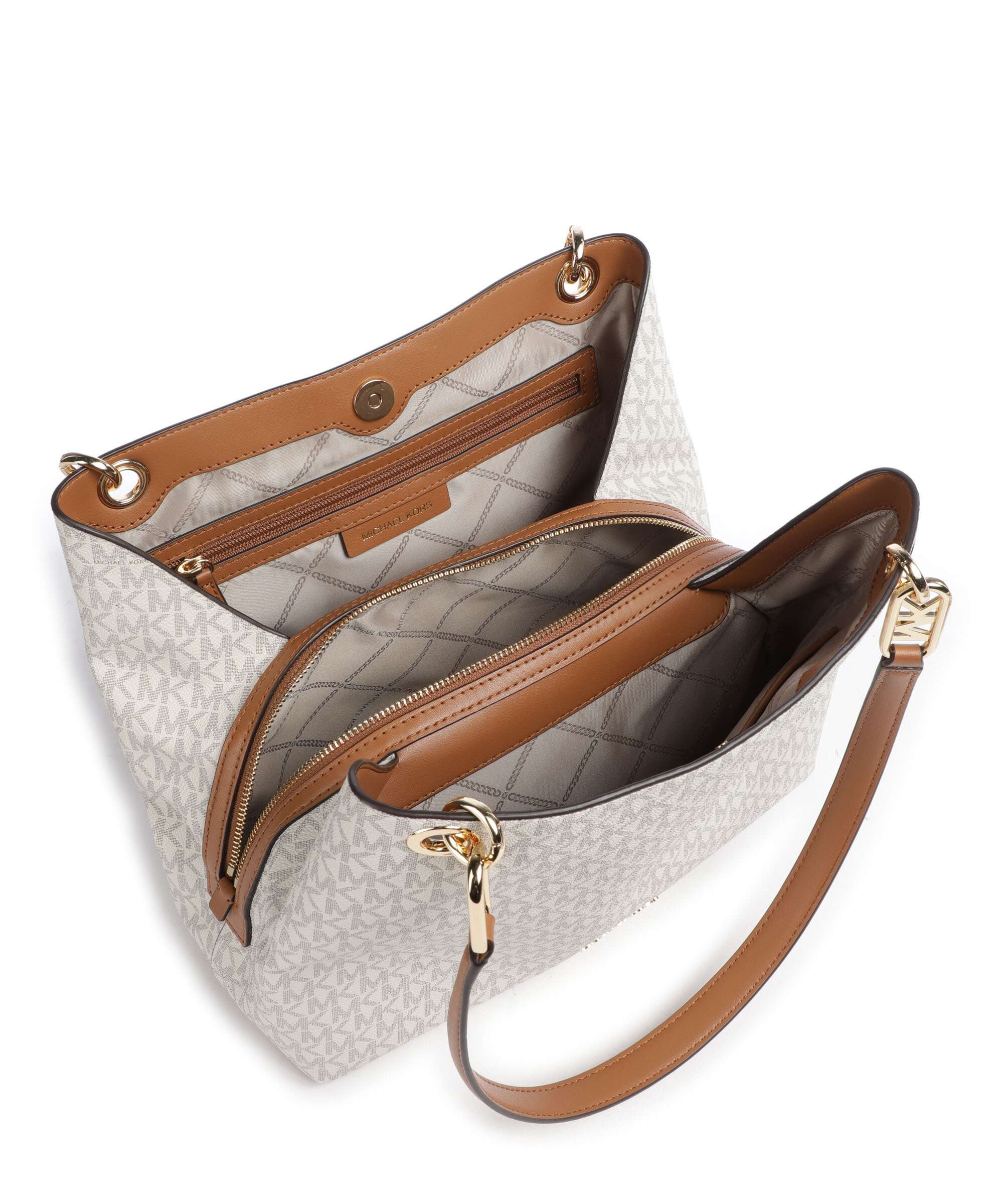 Michael Kors Kensington Torebka worek vanilla/acorn - Image 6