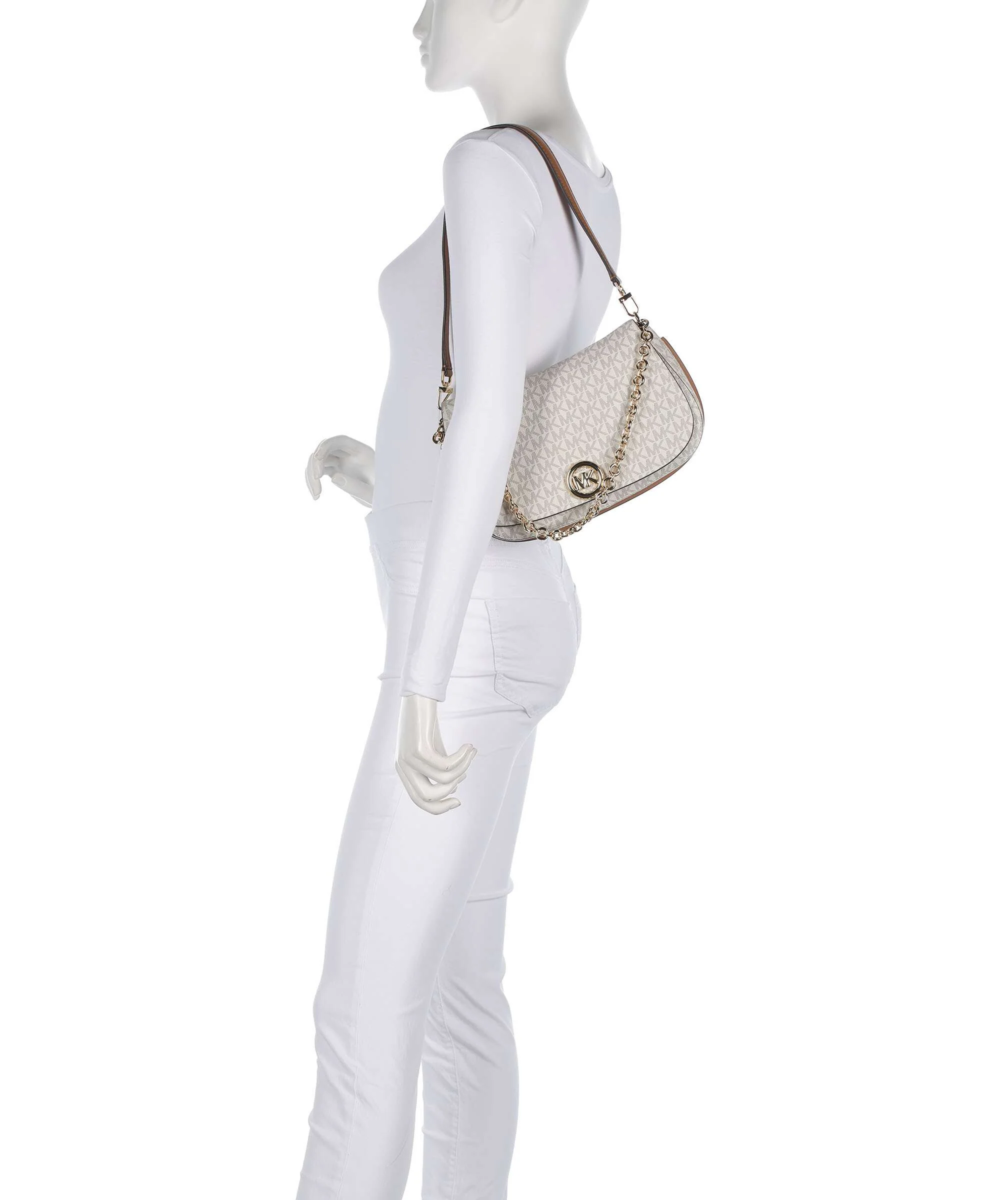 Michael Kors Nolita Medium Torba na ramię vanilla/acorn - Image 3