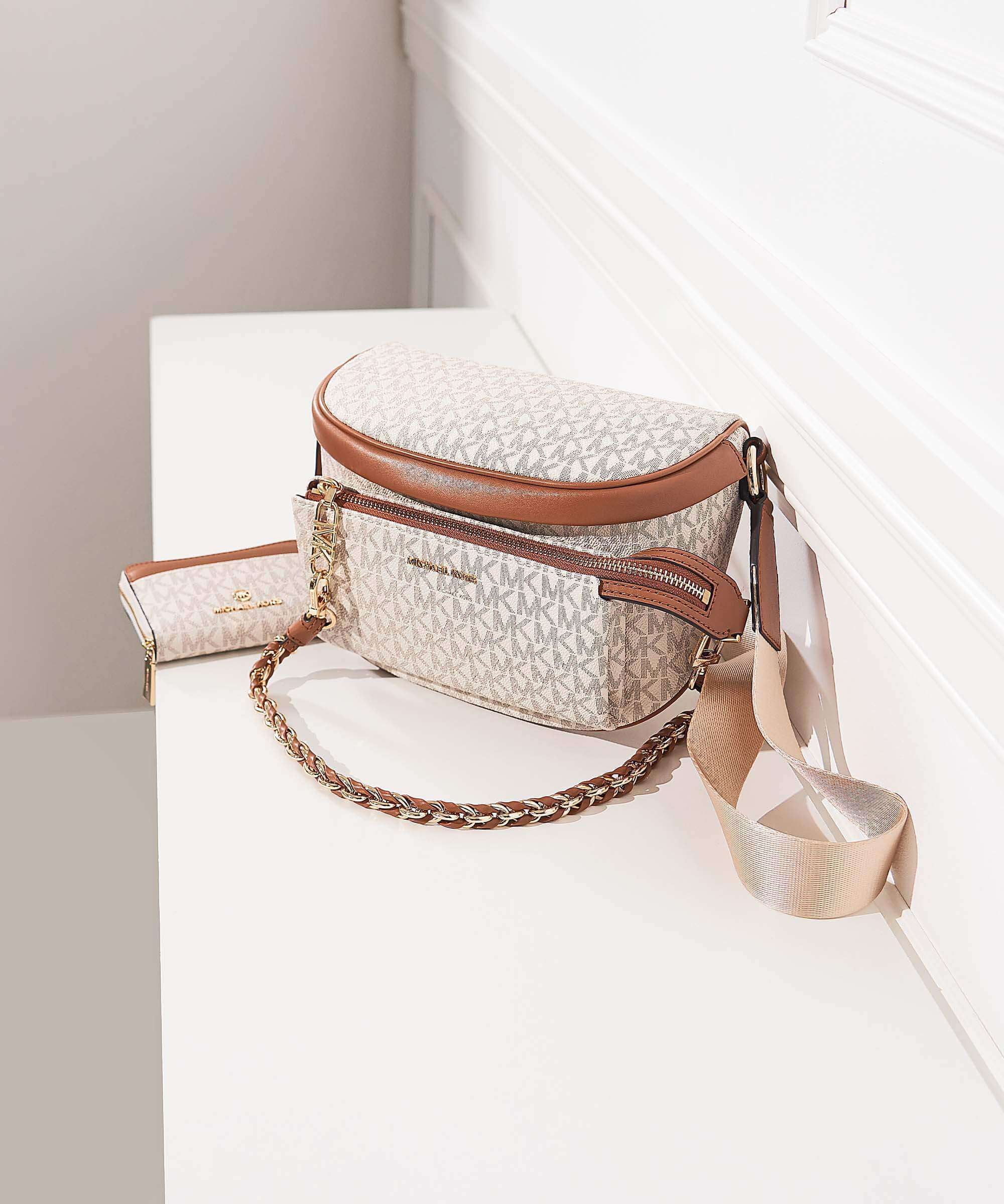 Michael Kors Slater Torba przez ramię vanilla/acorn - Image 7