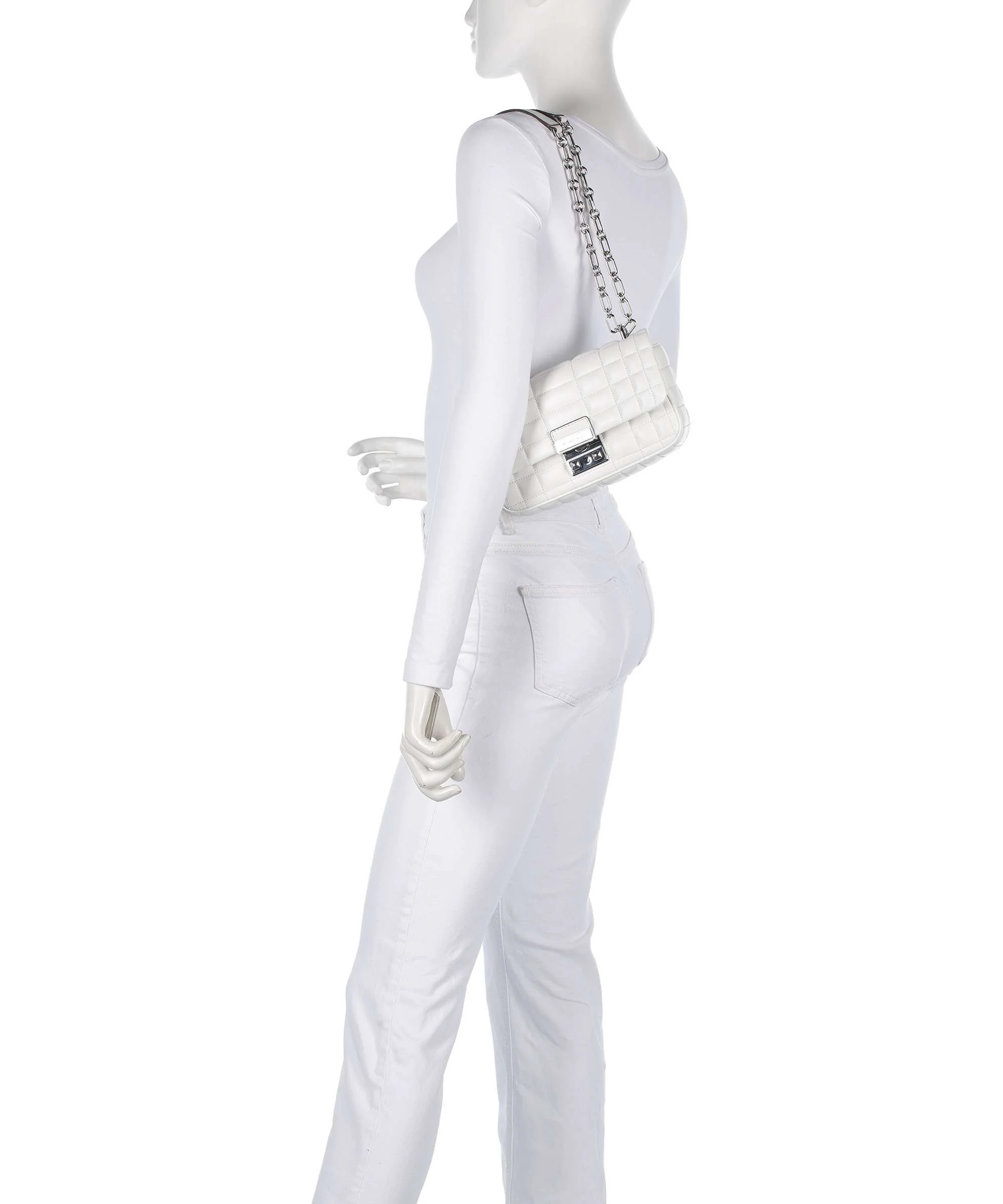 Michael Kors Tribeca Small Torba na ramię optic white - Image 3