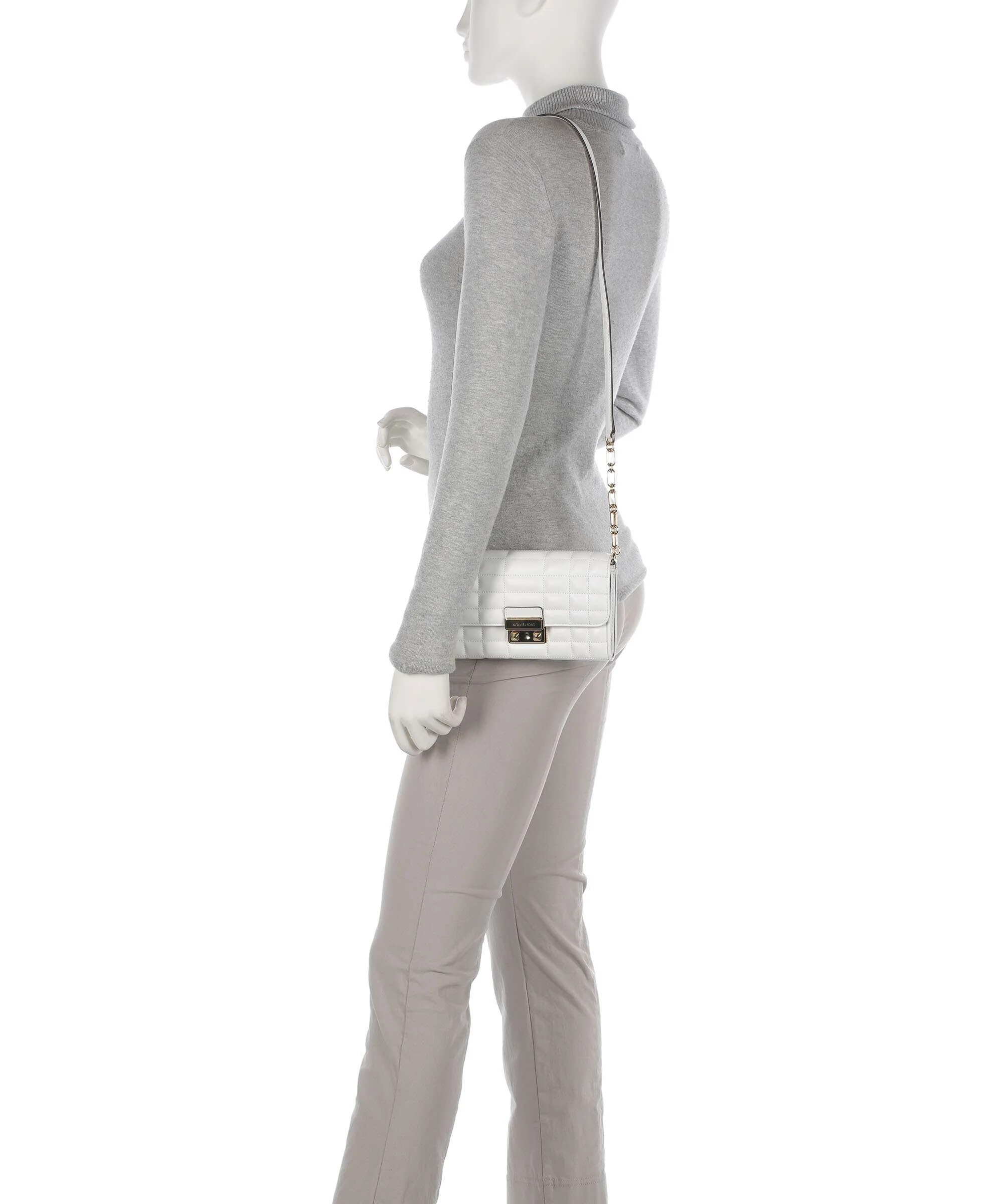 Michael Kors Tribeca Torba przez ramię optic white - Image 3