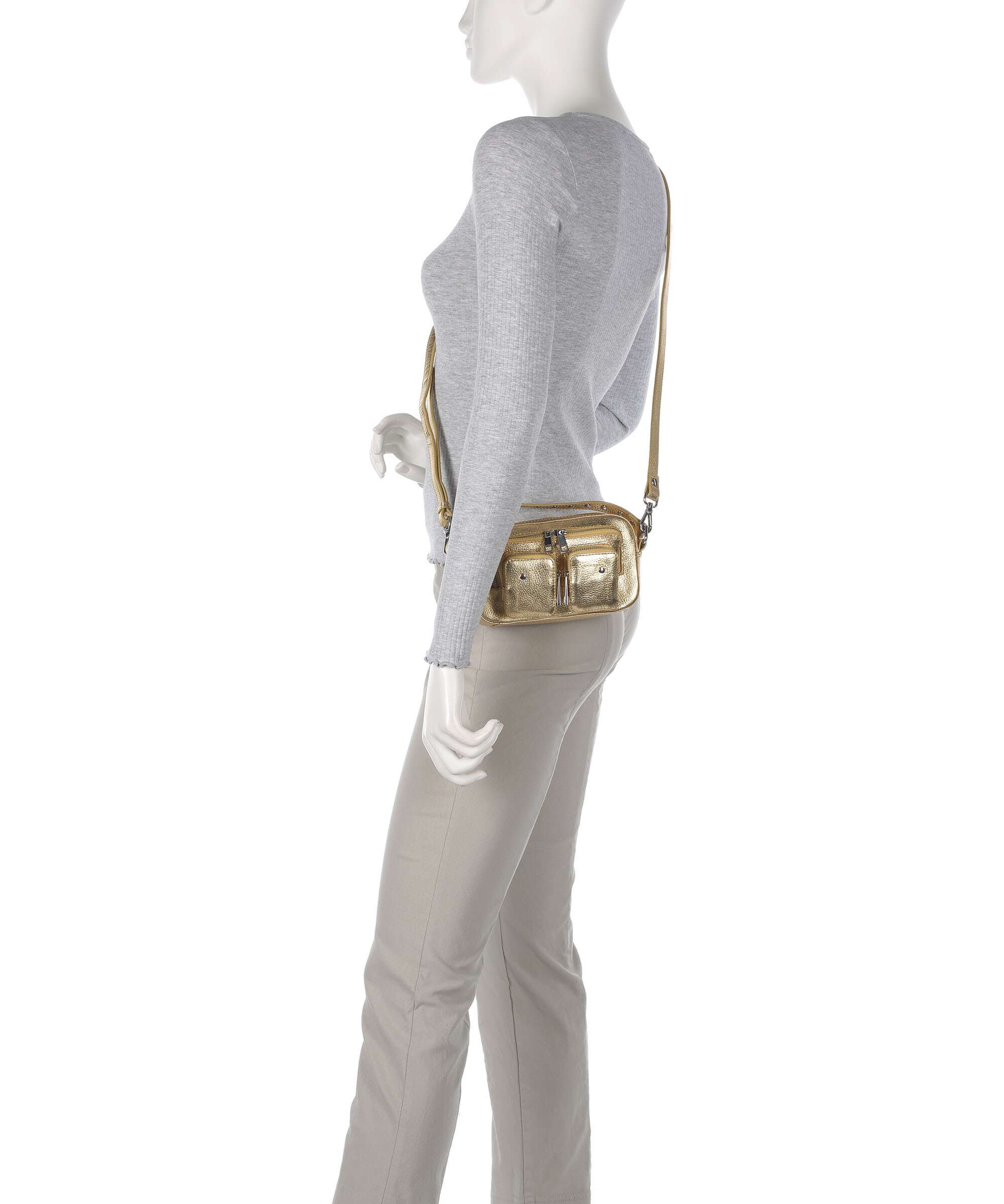 Núnoo Metallic Helena Torba przez ramię light gold - Image 3